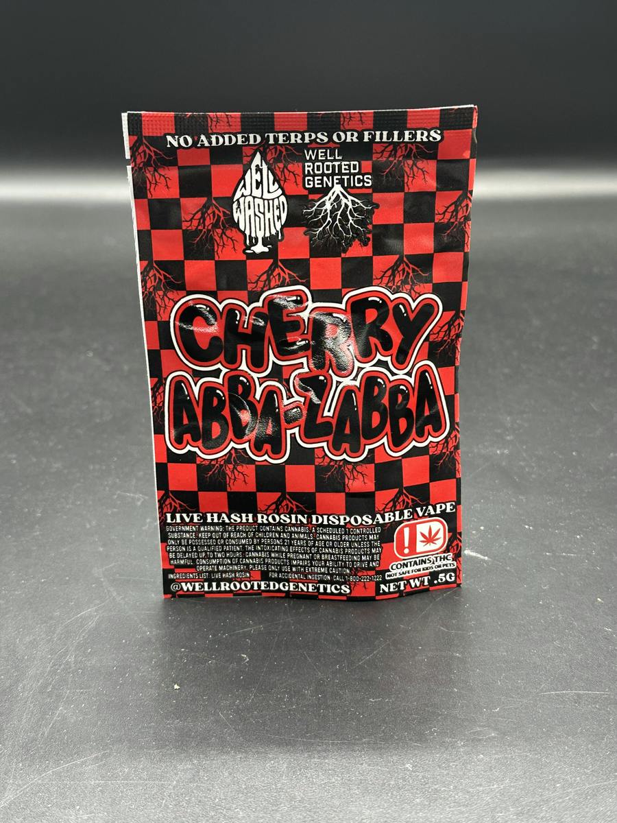 Well Rooted - Cherry Abba Zaba .5g Live Rosin Disposable