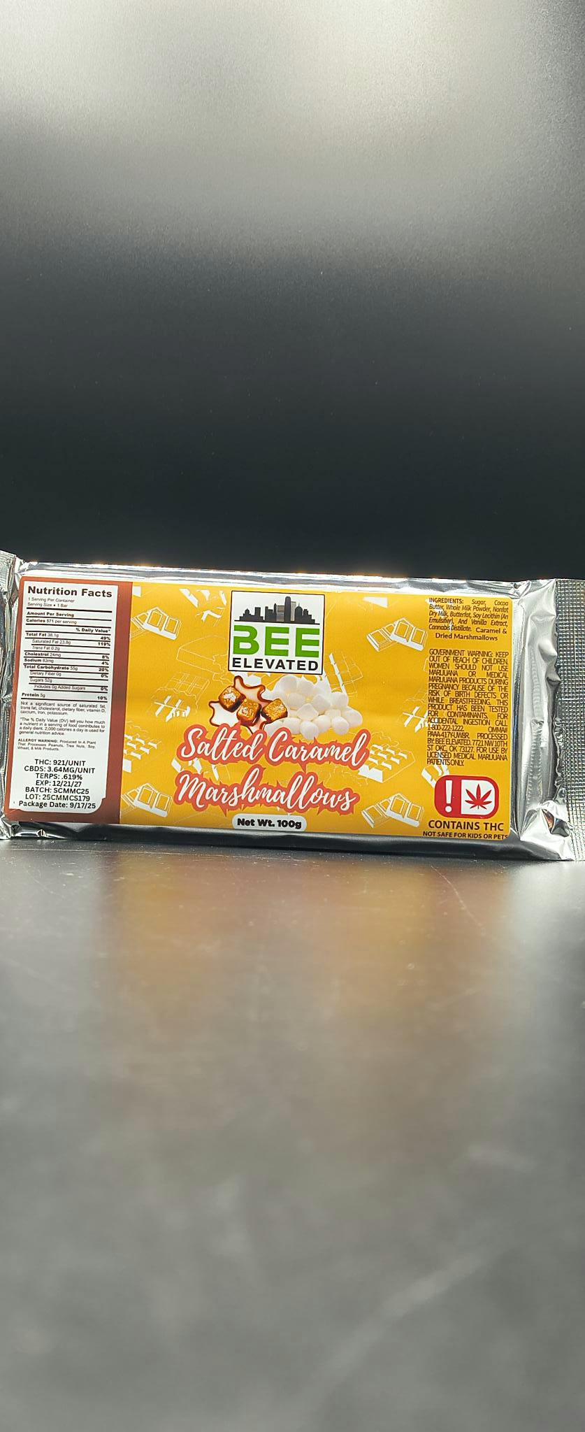 Bee Elevated - 1000mg Salted Caramel Marshallow Chocolate Bar
