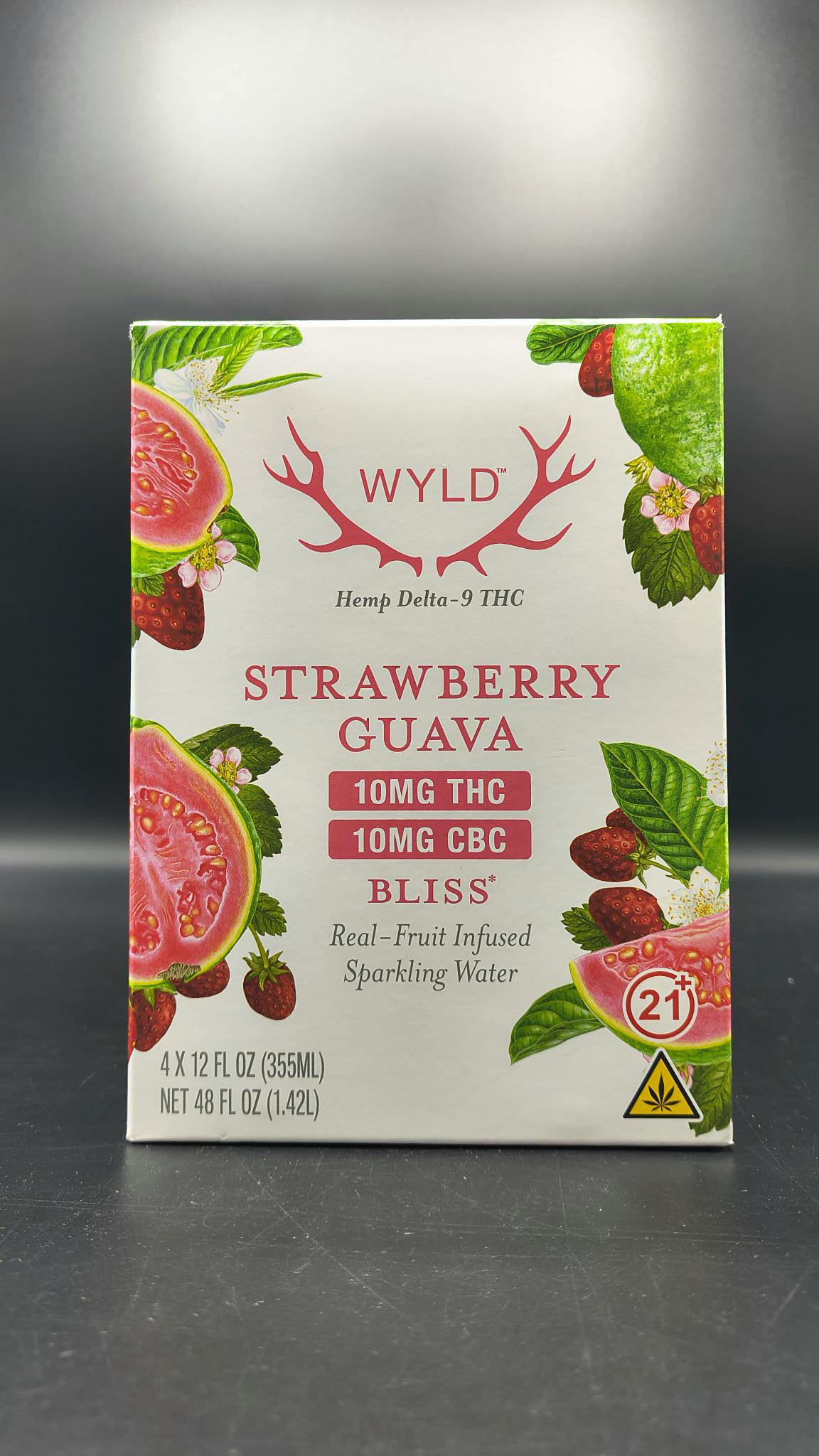 Wyld - Strawberry Guava 1:1 (THC:CBC) Sparkling Water 4PK