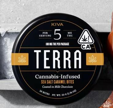 Kiva - Terra Salted Caramel Bites 100mg