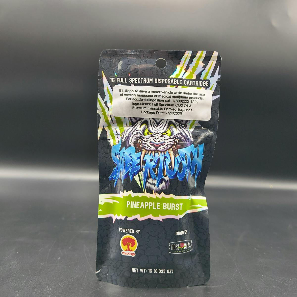 Sabertooth - Pineapple Burst 1g Full Spectrum Disposable