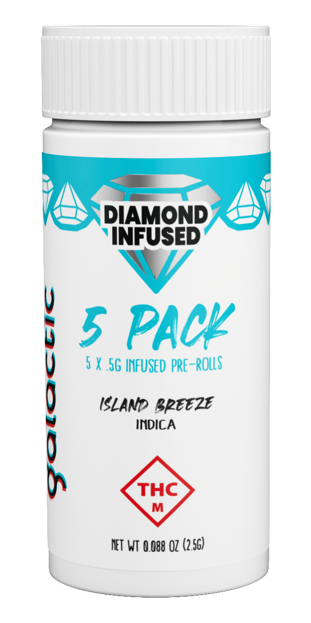 Island Breeze | 5pk Diamond Infused Pre-Rolls | 0.5g Each