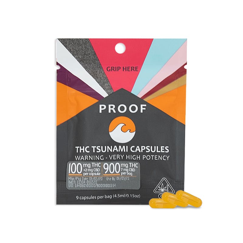 Proof THC Tsunami — Proof THC Tsunami 100mg Capsules 100 mg