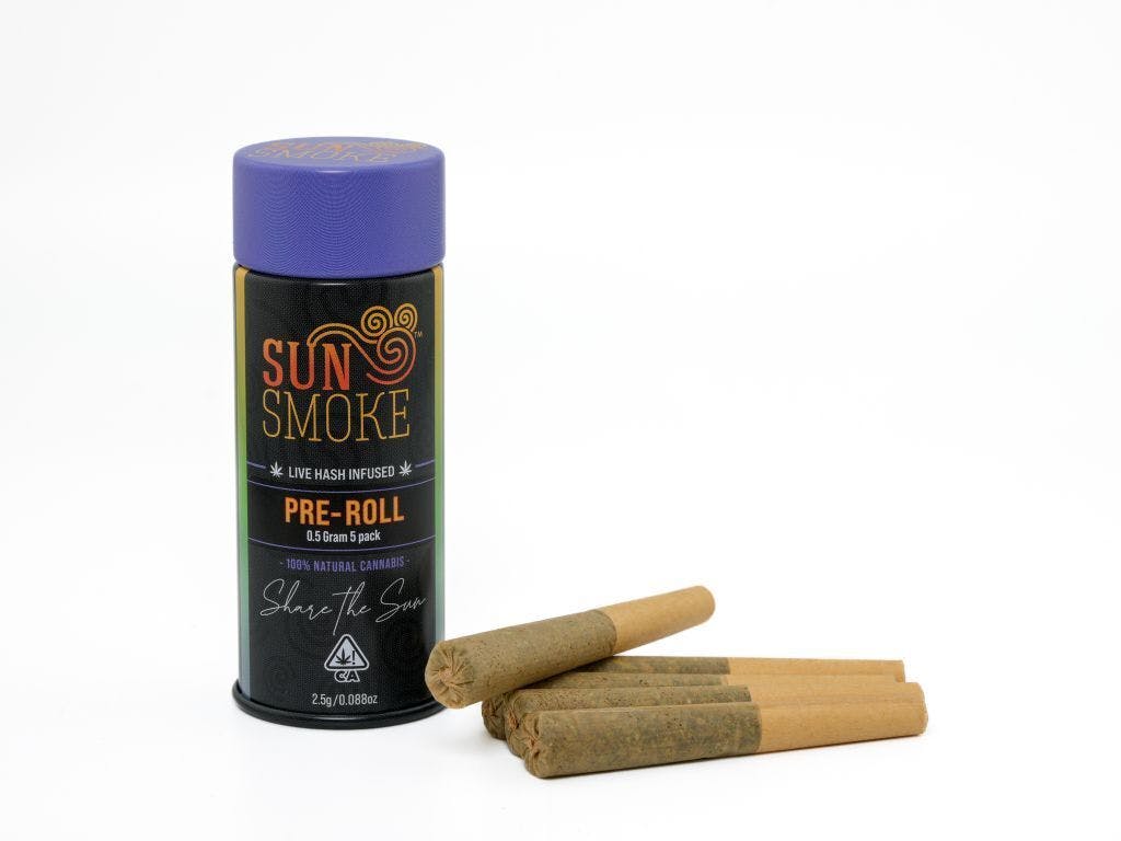 SunSmoke Indica Blend — SunSmoke Indica Blend Hash Infused 5-Pack 2.5g