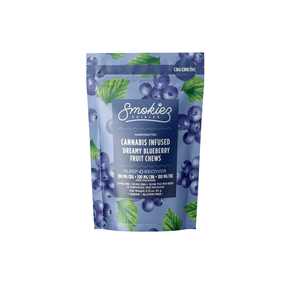 Smokiez Dreamy Blueberry — Smokiez Dreamy Blueberry 1:1:1 THC:CBG:CBG 100mg