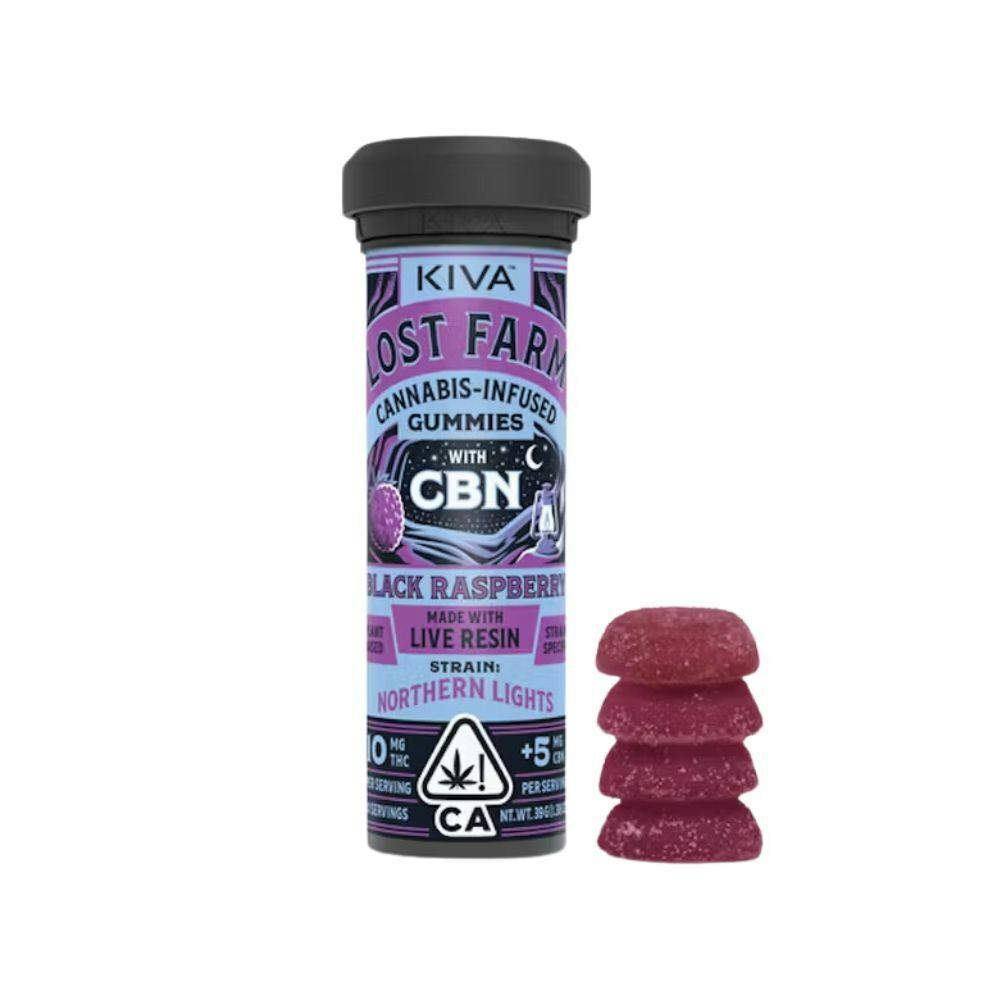 Black Raspberry'Northern Lights’10:5THC:CBN Gummies| 100mg | 10ct | 10mg/ea