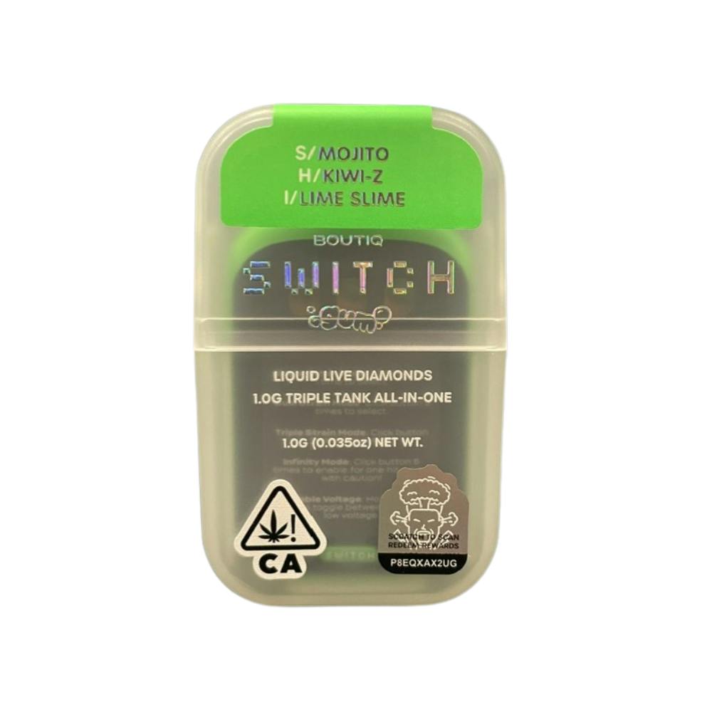 MOJITO (S) X KIWI Z (H) X LIME SLIME (I) LIQUID DIAMOND DUAL AIO V5 DISPOSABLE 1G - BOUTIQ