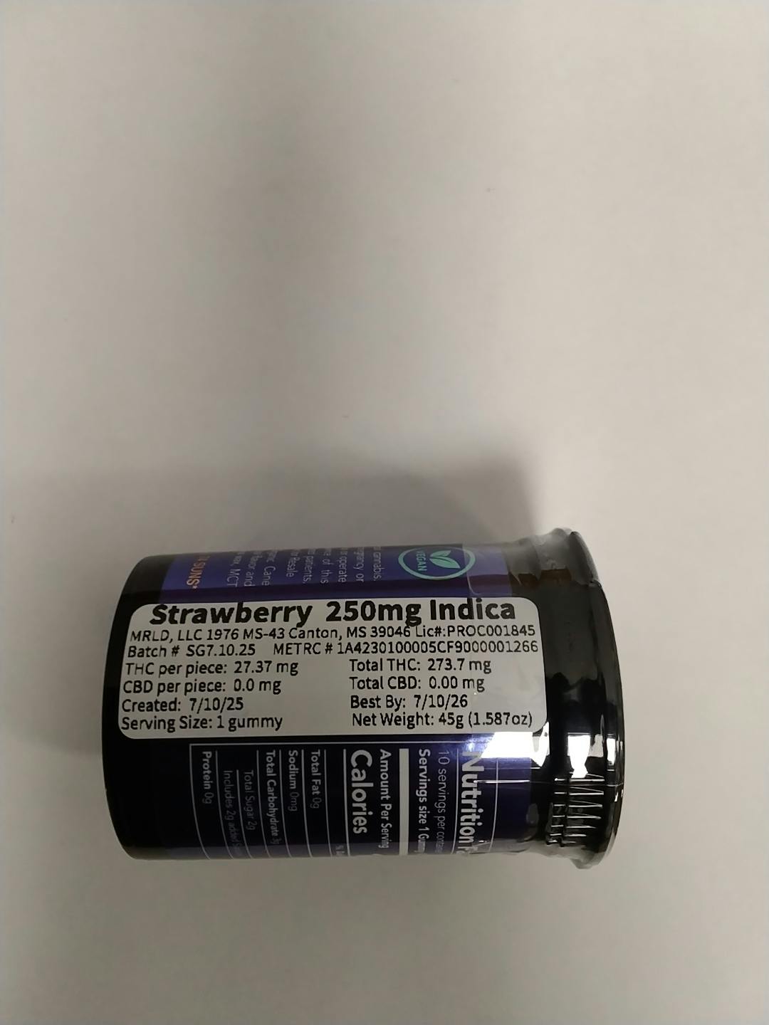HAVA Strawberry Gummies 250mg THC