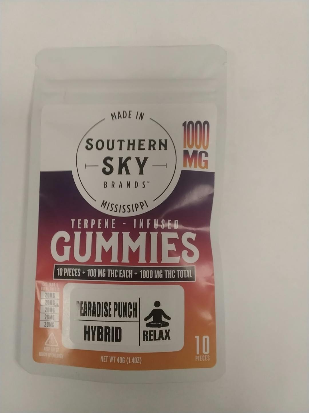 1000mg Pearadise Punch Terpene Infused Gummy PK (10 pieces)