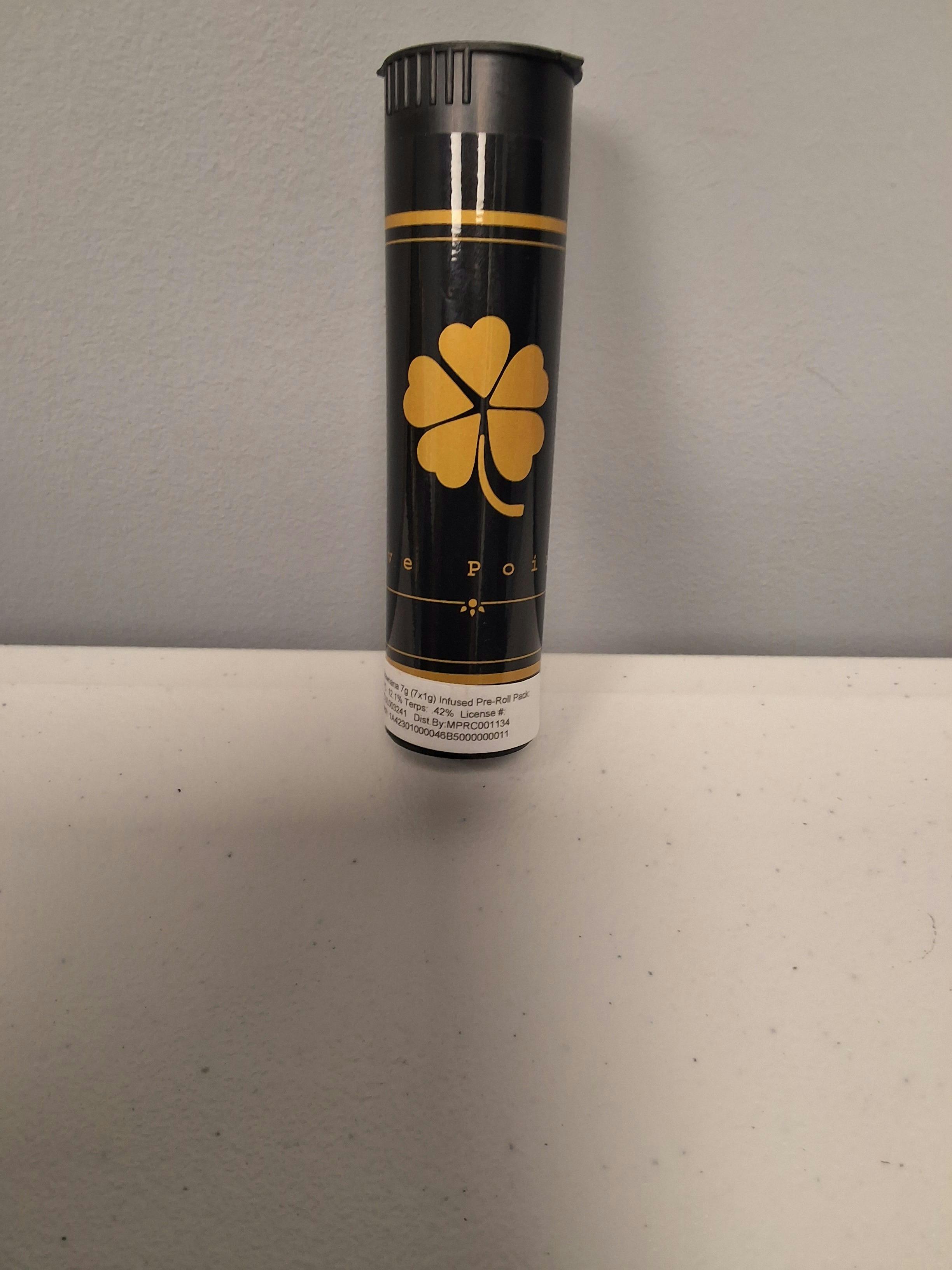 Strawnana 7pk -7g Infused Pre-Rolls 12.1%THC - FIVE POINTS - HYBRID at High Street Dispensary