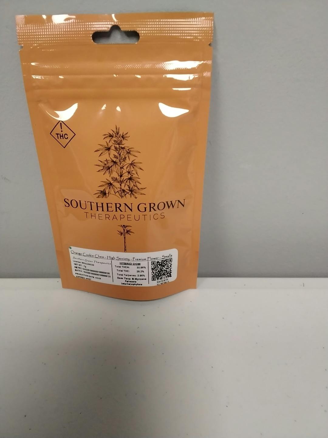 Orange Cookie Chem - 7g 27.7%THC 3.31%TERP - SOUTHERN GROWN - HYBRID