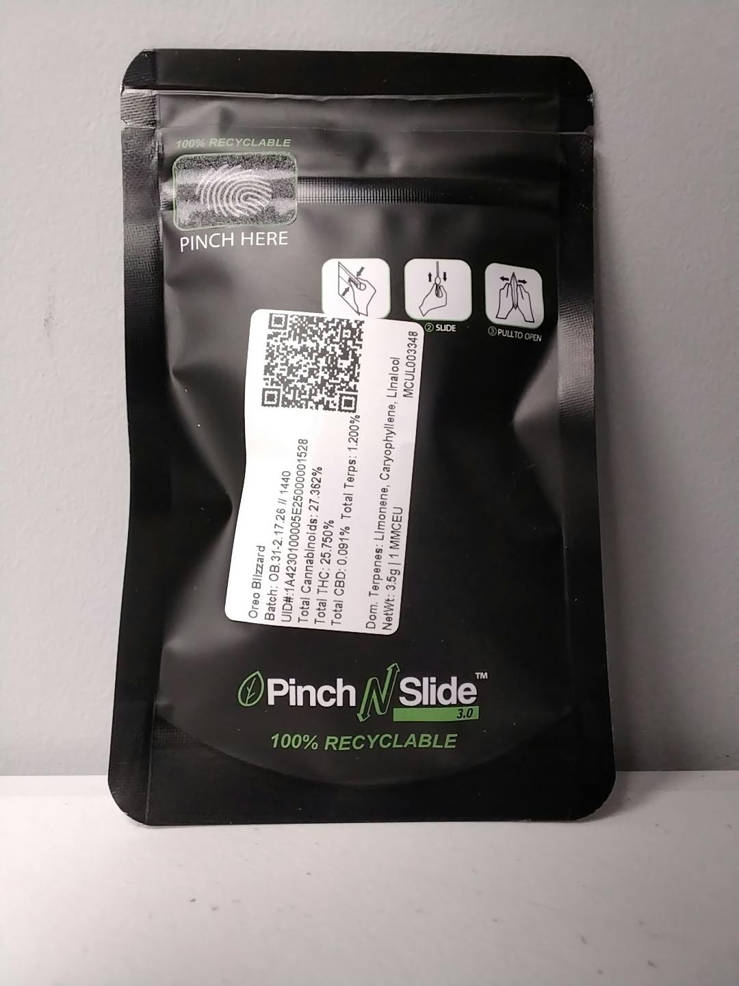 Oreo Blizzard 3.5g 25.75%THC 1.2%TERP