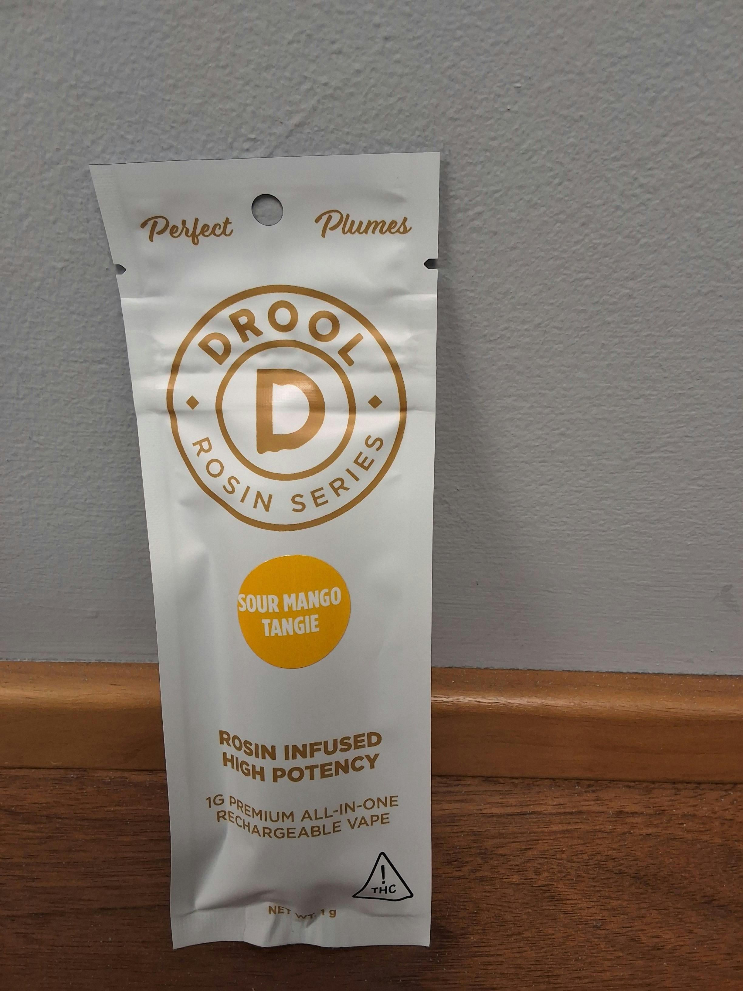 Sour Mango Tangie Rosin 1g 58.55%THC 4.33%TERP - DROOL Sativa Dom
