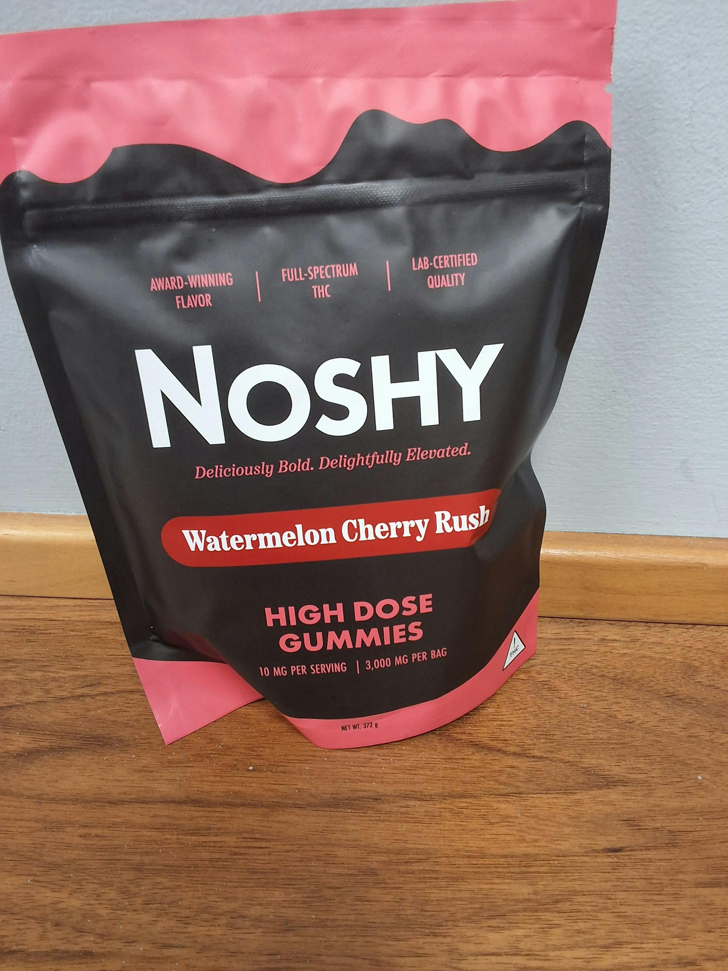 Noshy Watermelon Cherry Rush High Dose 3000mg 60 pack - 50MG PER DOSE