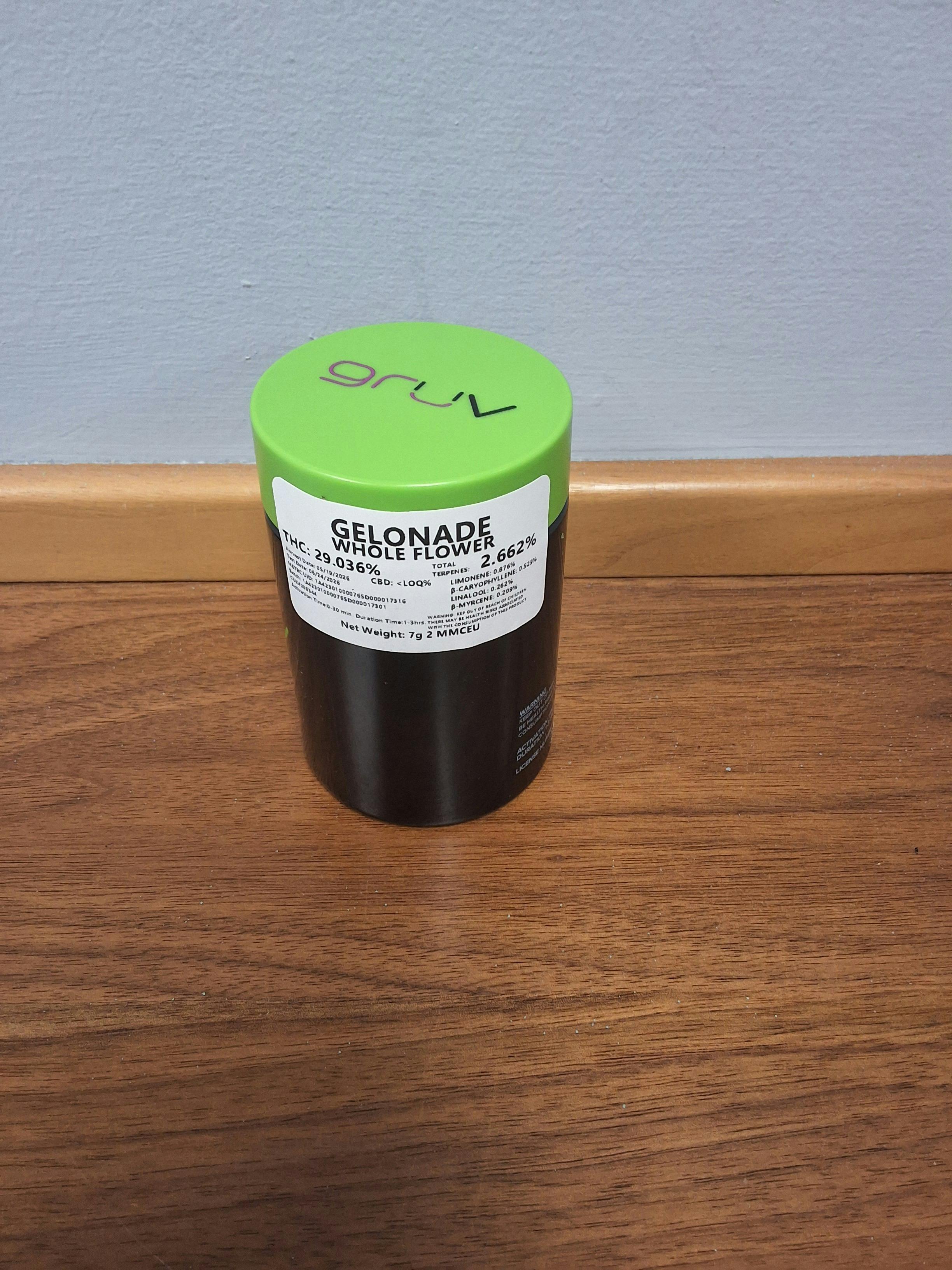 Gelonade 7g 29%THC 2.66%TERP - GRUV - SATIVA HYBRID