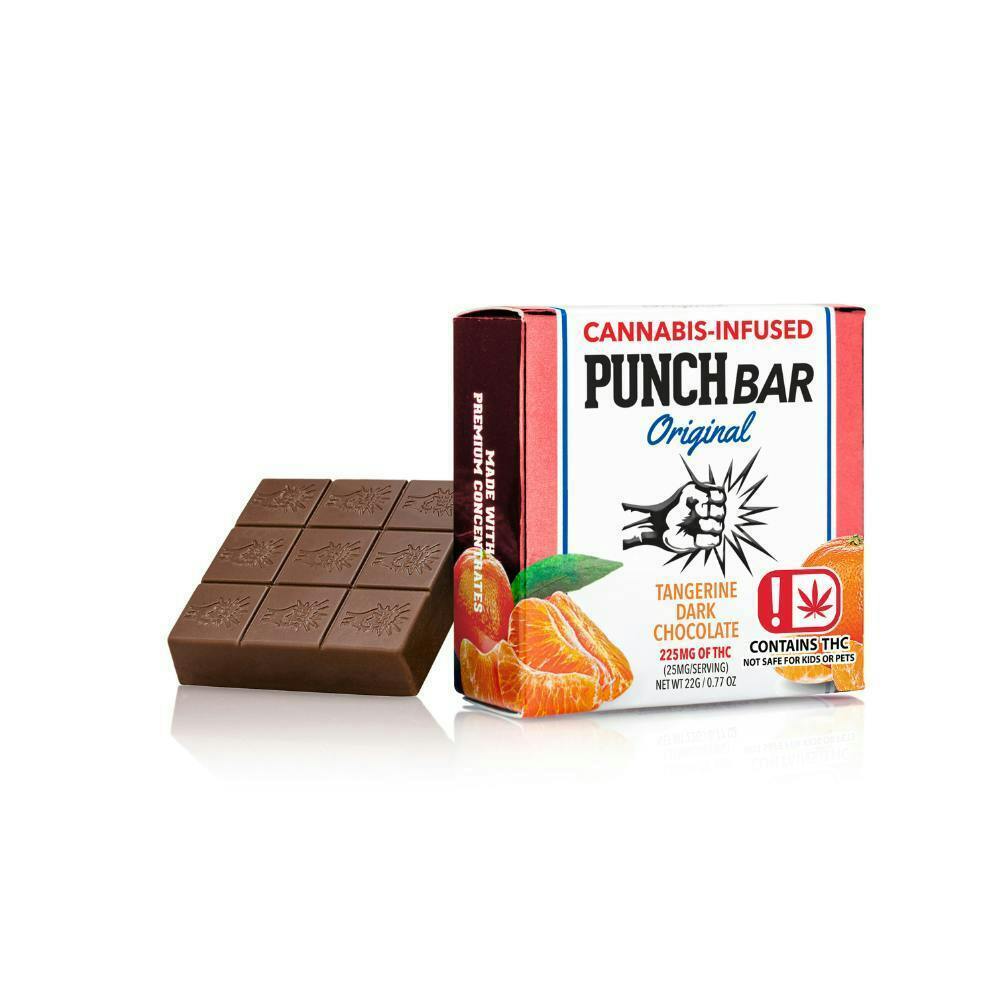 PUNCH BAR - 225MG CHOCOLATE - TANGERINE DARK CHOC.