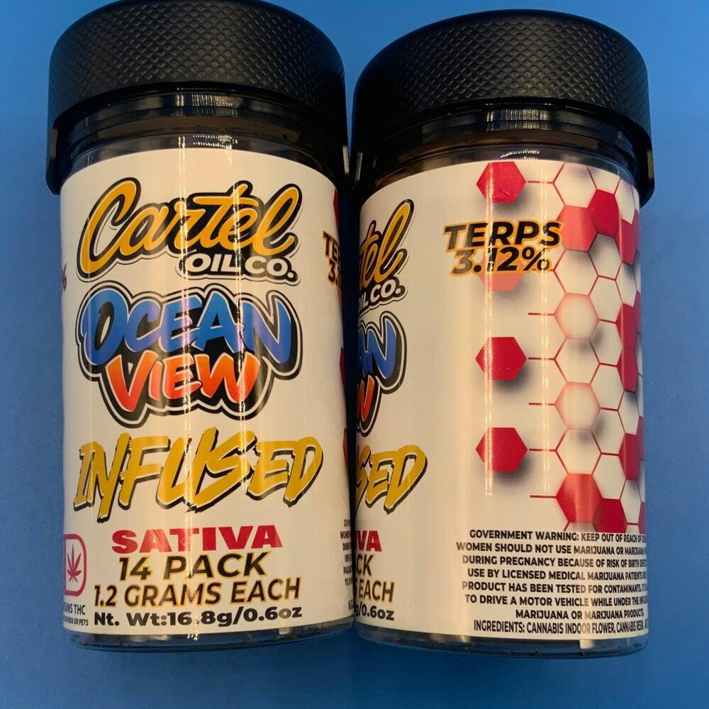 CARTEL OIL 14PK INFUSED PREROLL - OCEAN VIEW