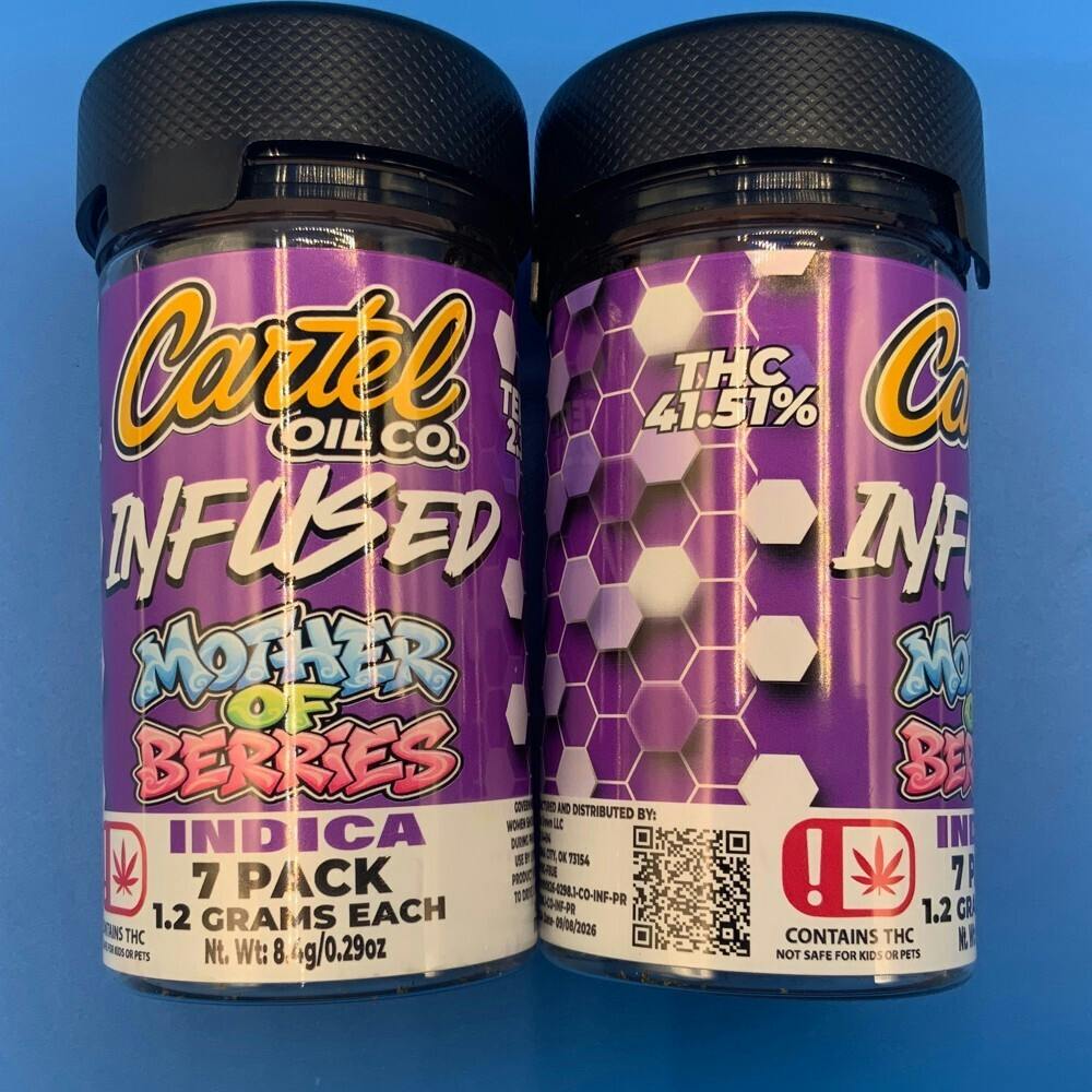 CARTEL OIL 7 PACK INFUSED PREROLLS - MOTHER OF BERRIES