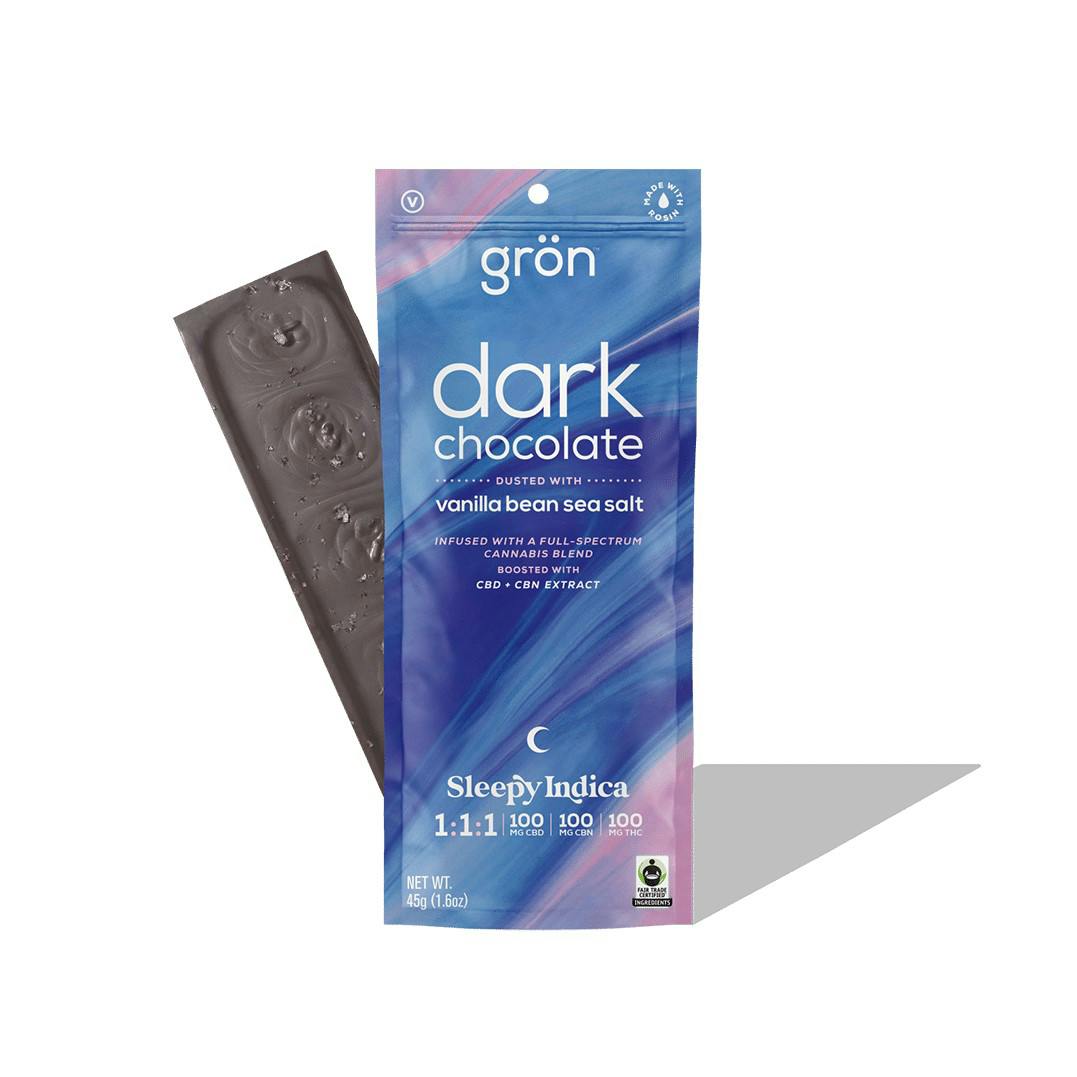 Gron Chocolate 100mg 1:1:1 CBN Dark Bar Edible