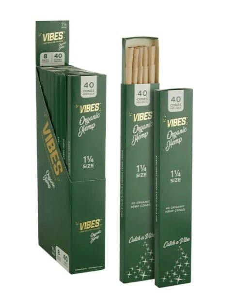 Vibes - 1 1/4 Organic Hemp Cones 40pk