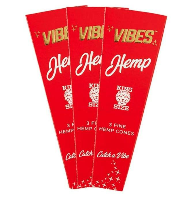 Vibes - King Size Hemp Cones 3pk