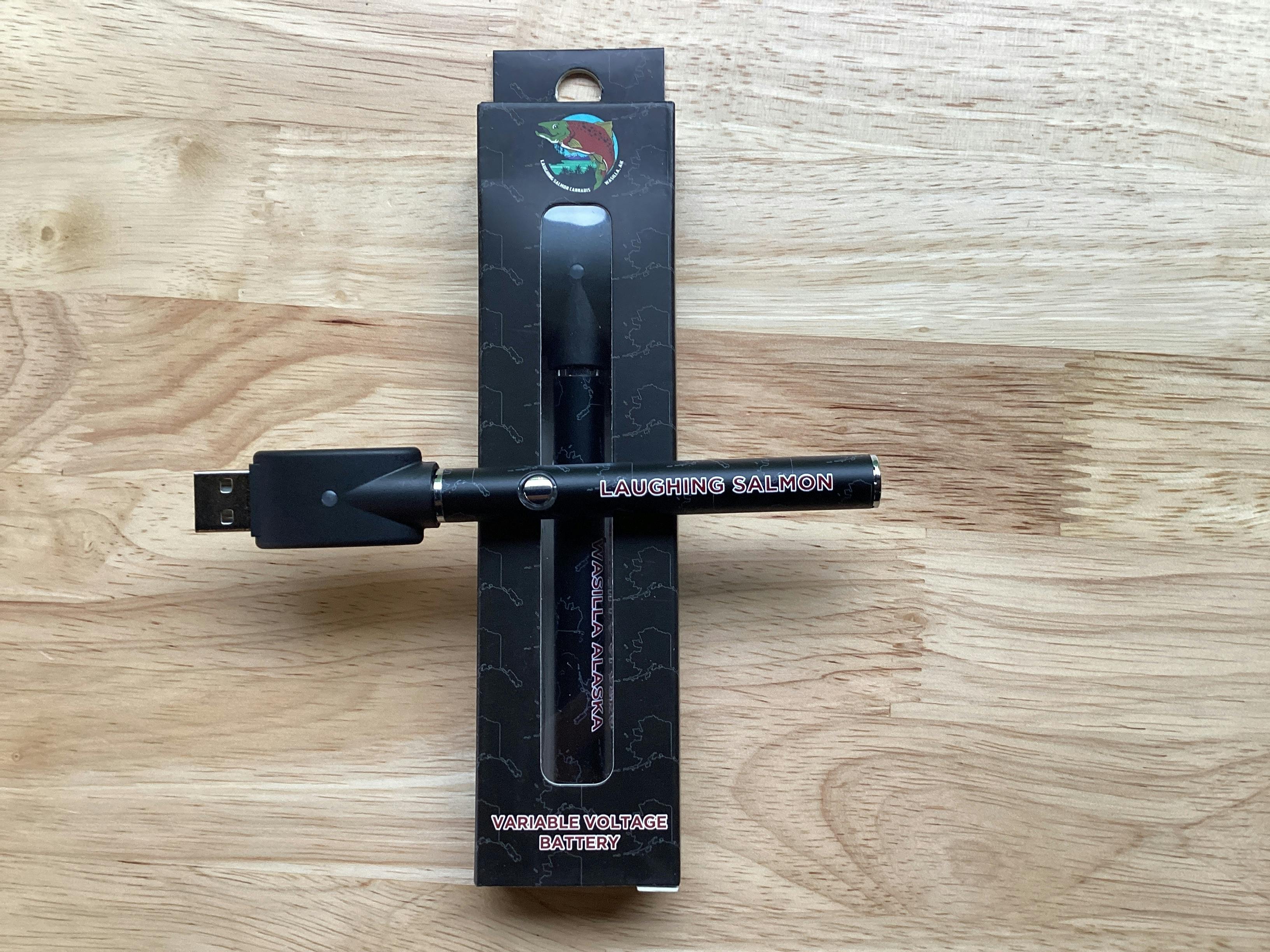Laughing Salmon Battery w/ Button 650Mah at Laughing Salmon Cannabis