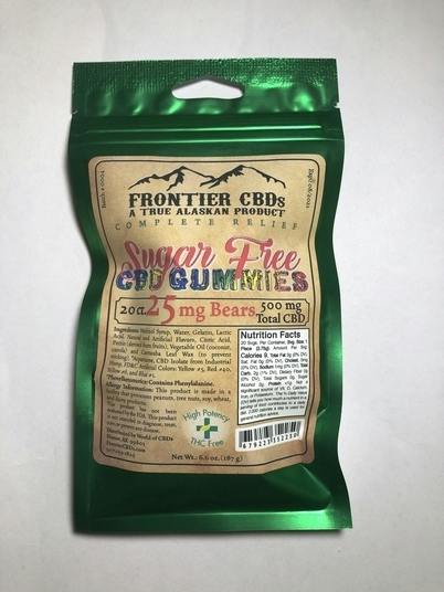 Frontier CBD's Sugar Free Bears 20ct 25mg | 500mg total