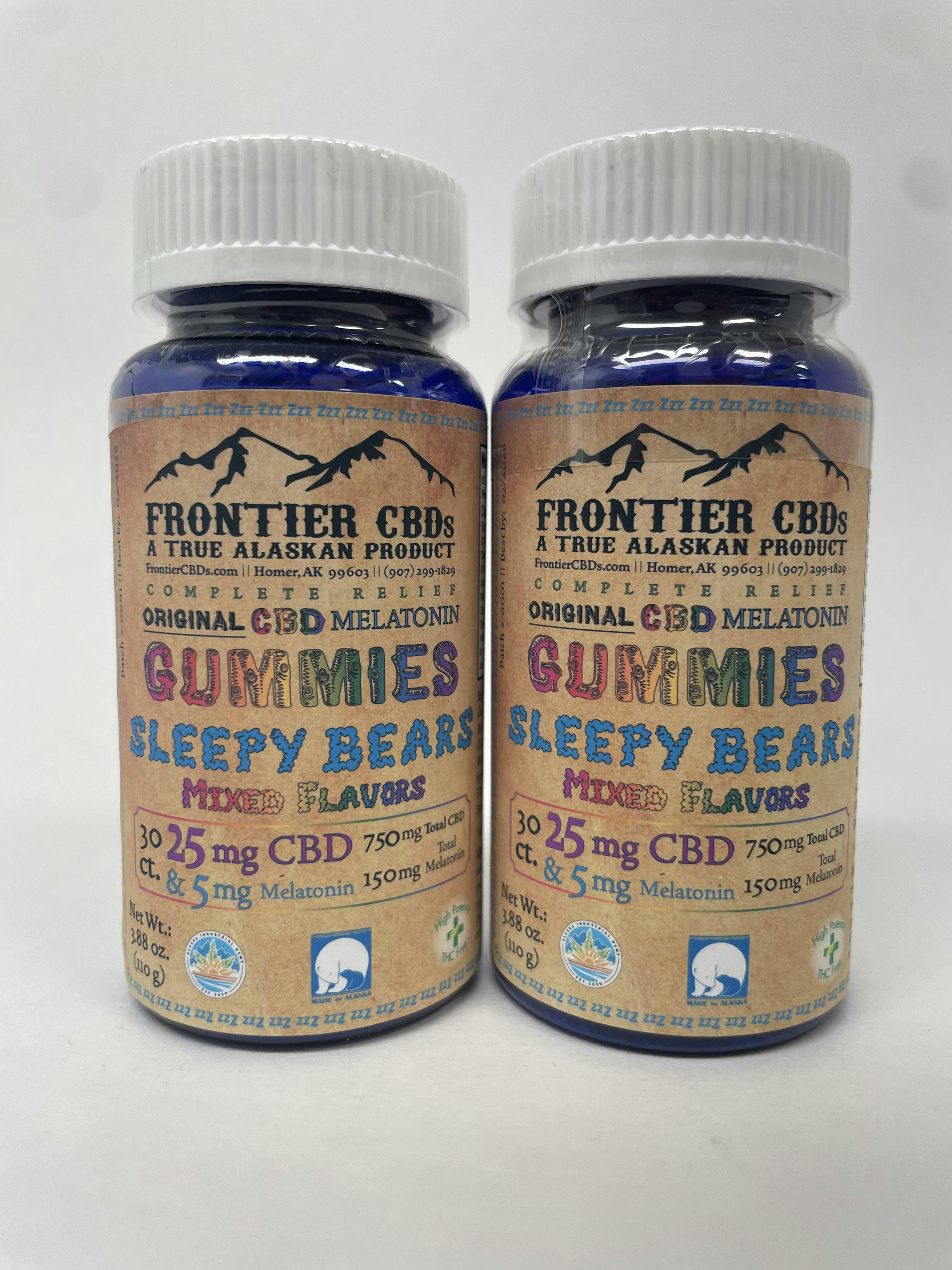 Frontier CBD | 30ct 25mg Sleepy Bears CBD Melatonin | 750MG