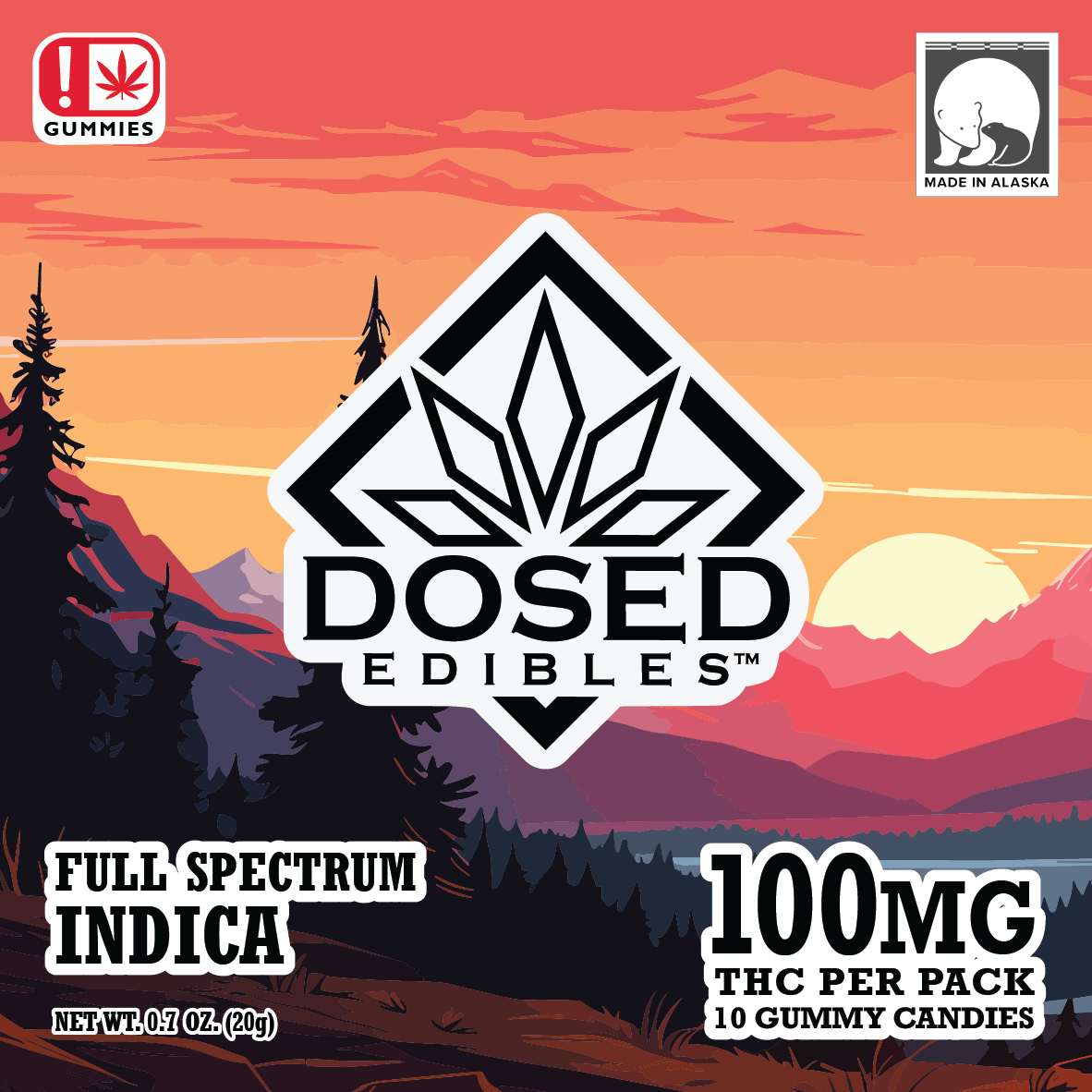 Dosed | Indica Gummy | 100mg 21619