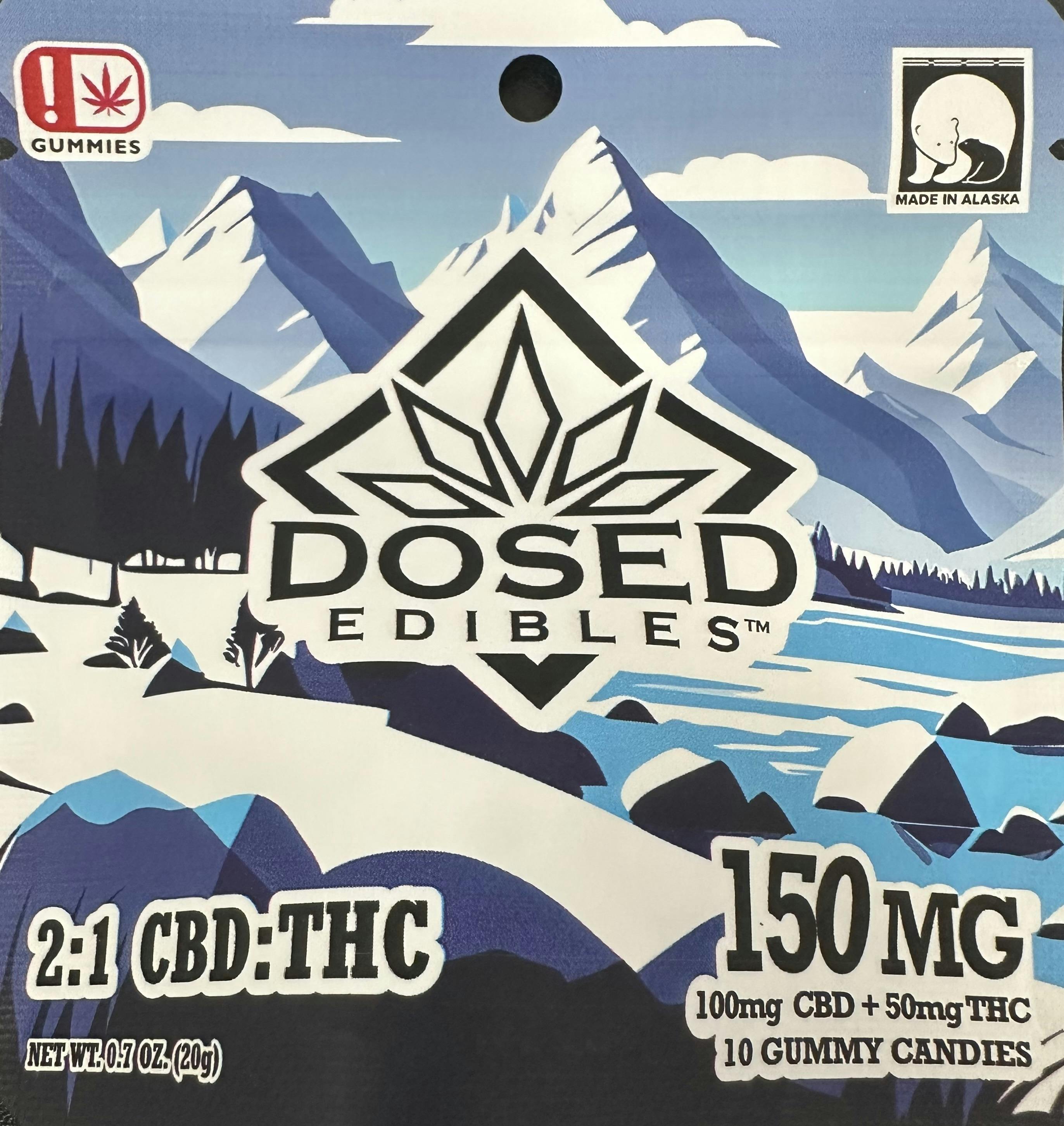 Dosed | 2:1 CBD:THC Gummies | 100mg CBD:50mg THC | 21619