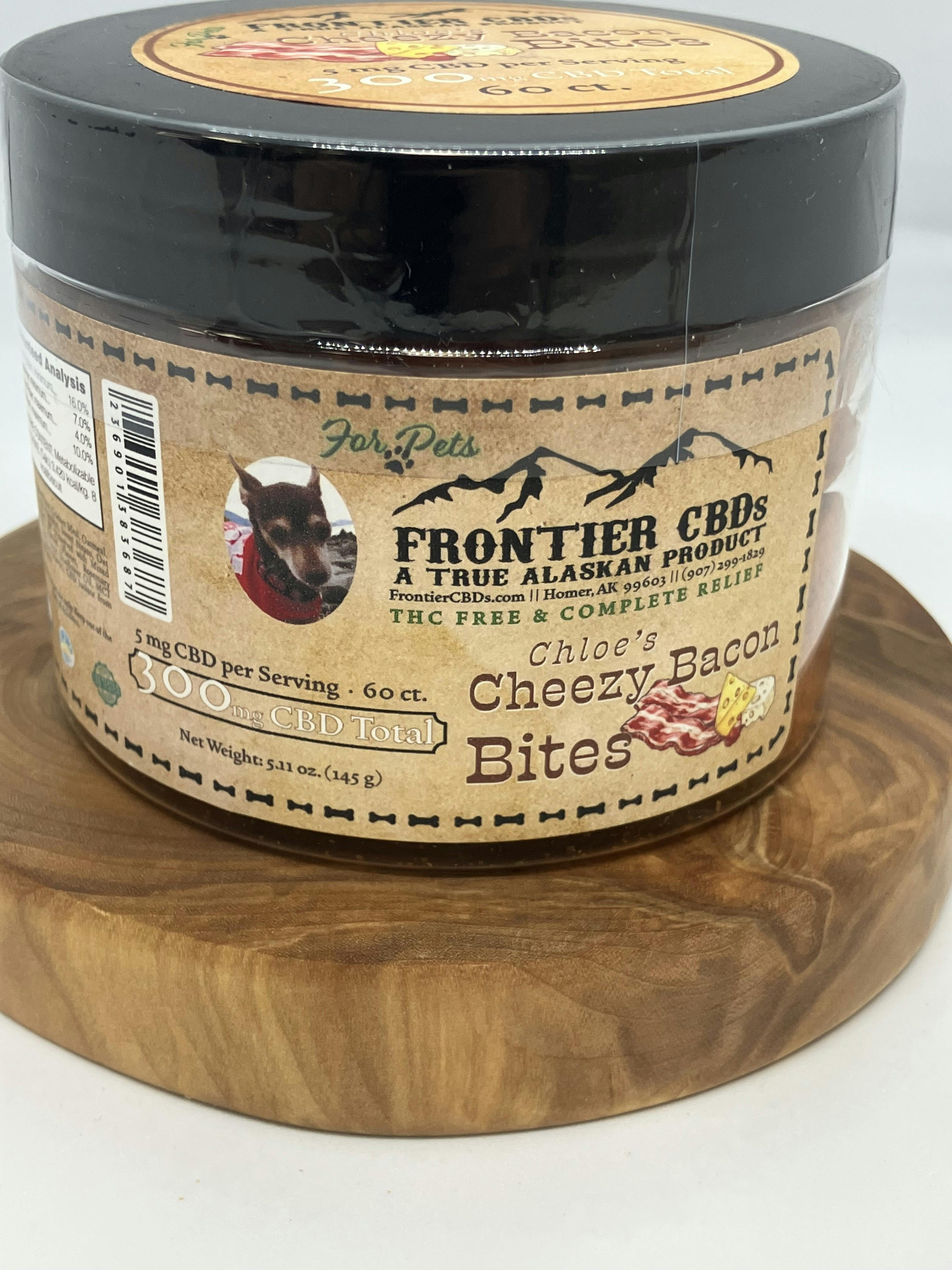 Frontier CBD |Chloe's Cheezy Bacon Bites 60ct 5mg | 300mg