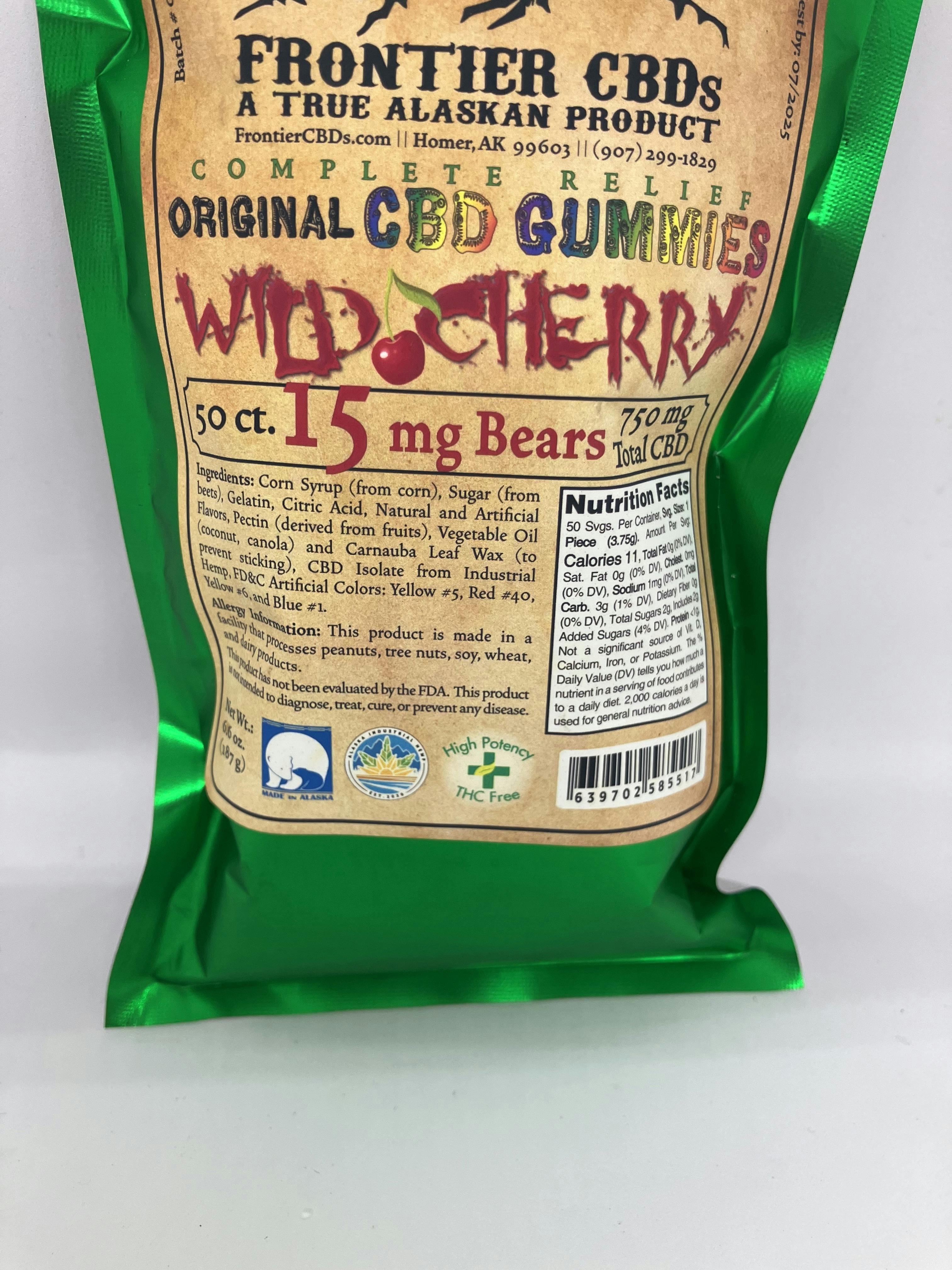 Frontier 50ct 15mg Wild Cherry Bears | 750mg Total