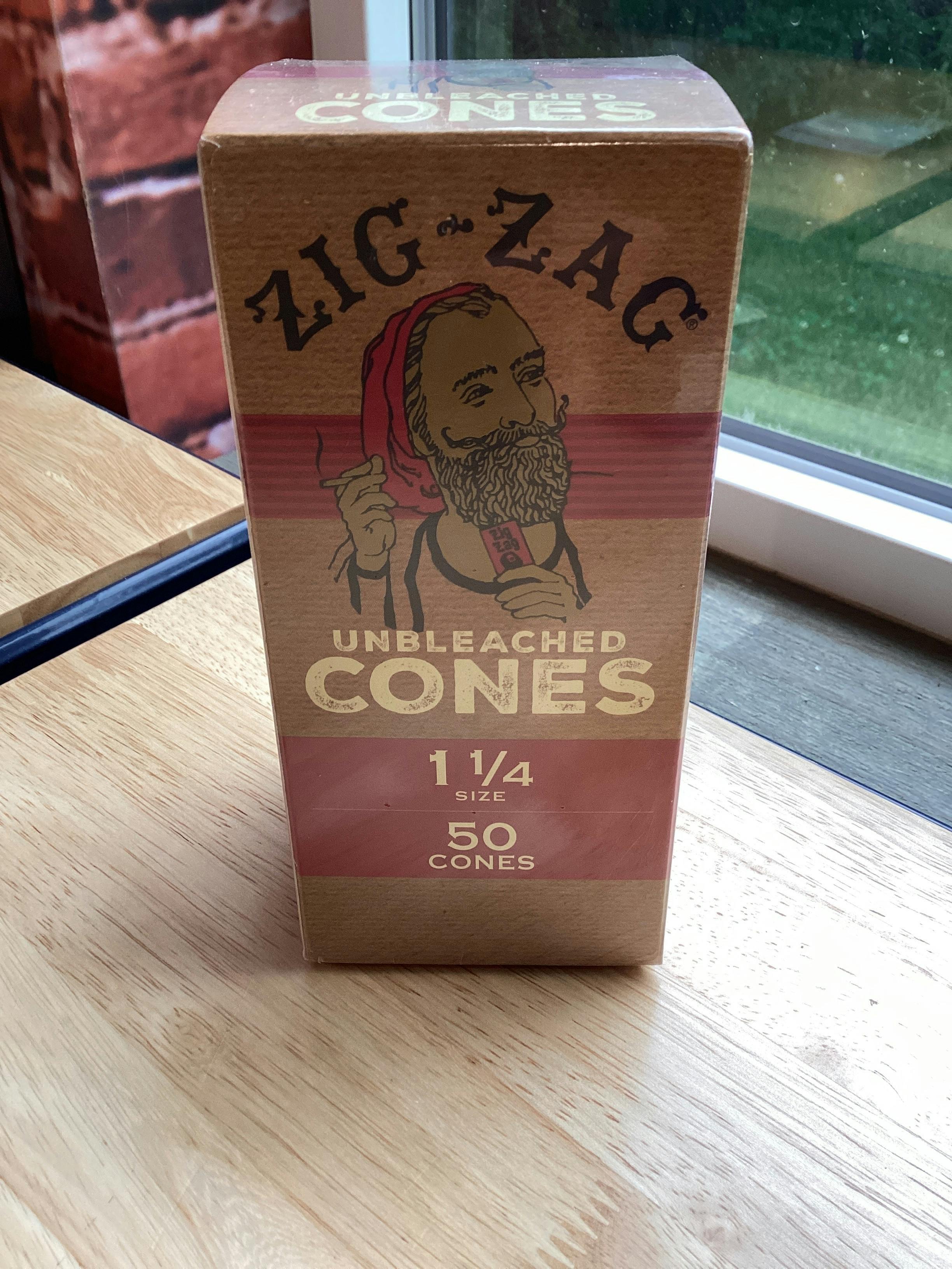 Zig Zag Unbleached Cone Tower 1 1/4” | 50ct