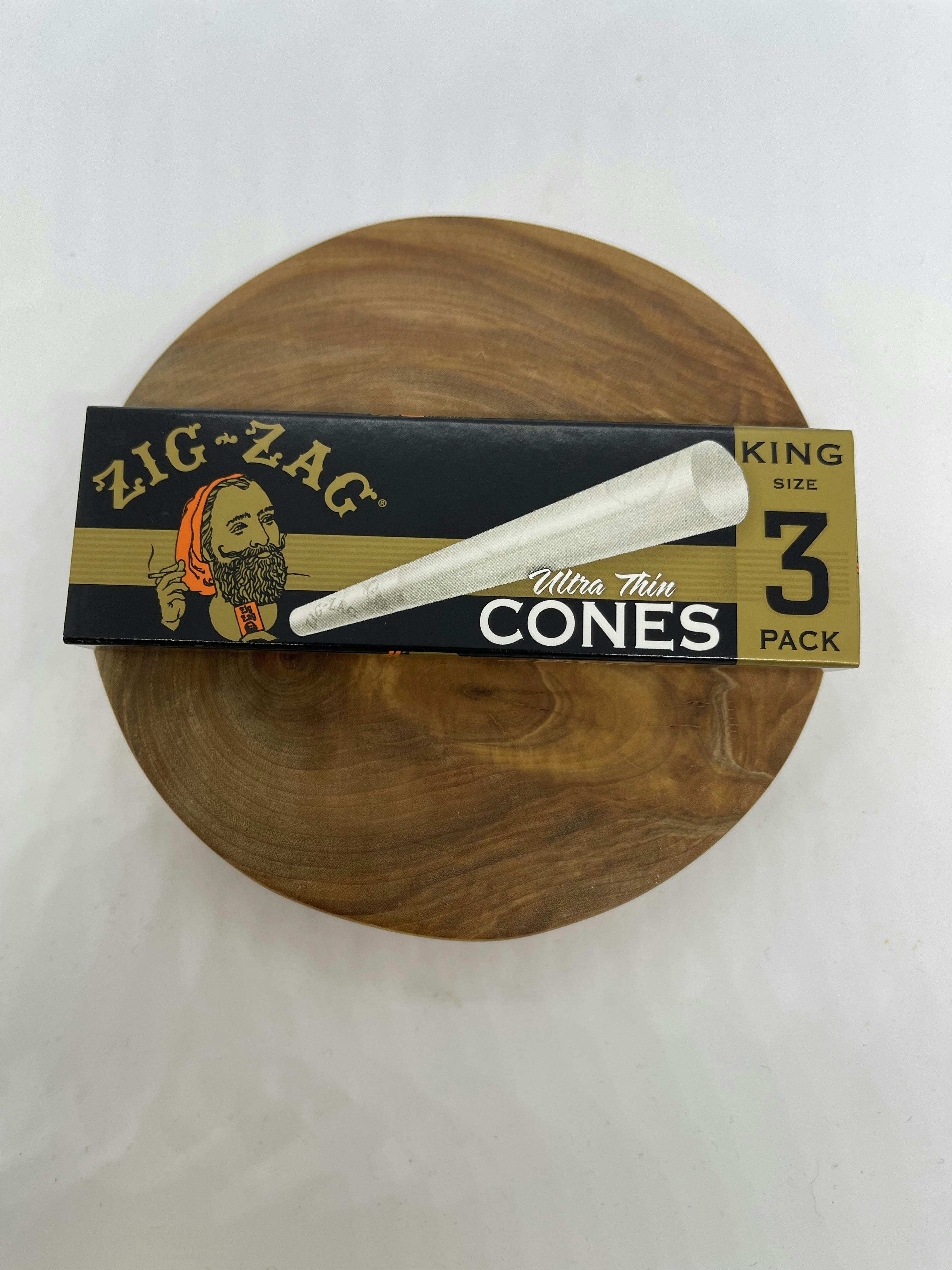 Zig Zag King Size 3pk Cones | Ultra Thin