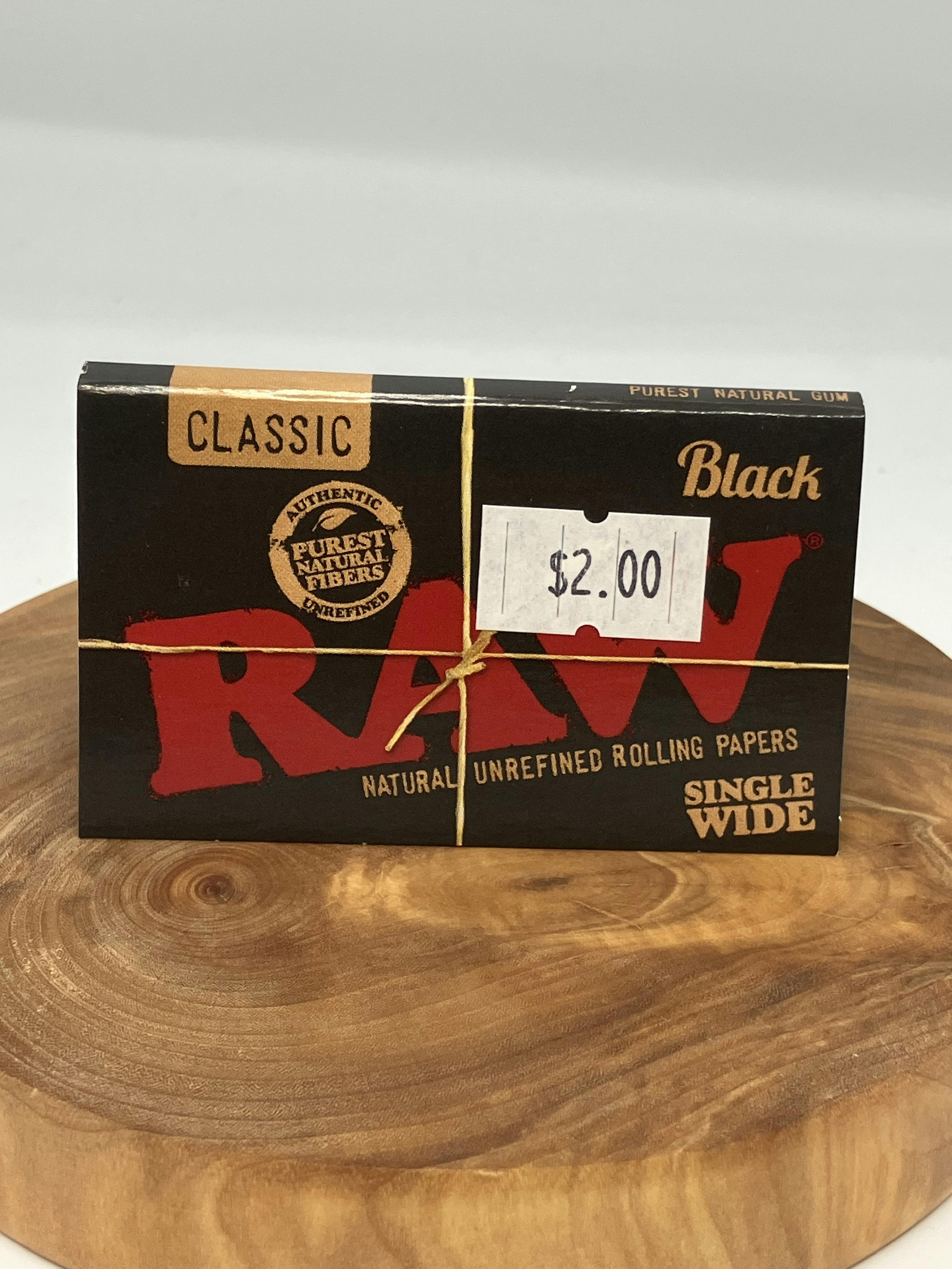 Raw Classic Black Single Wide 100pk