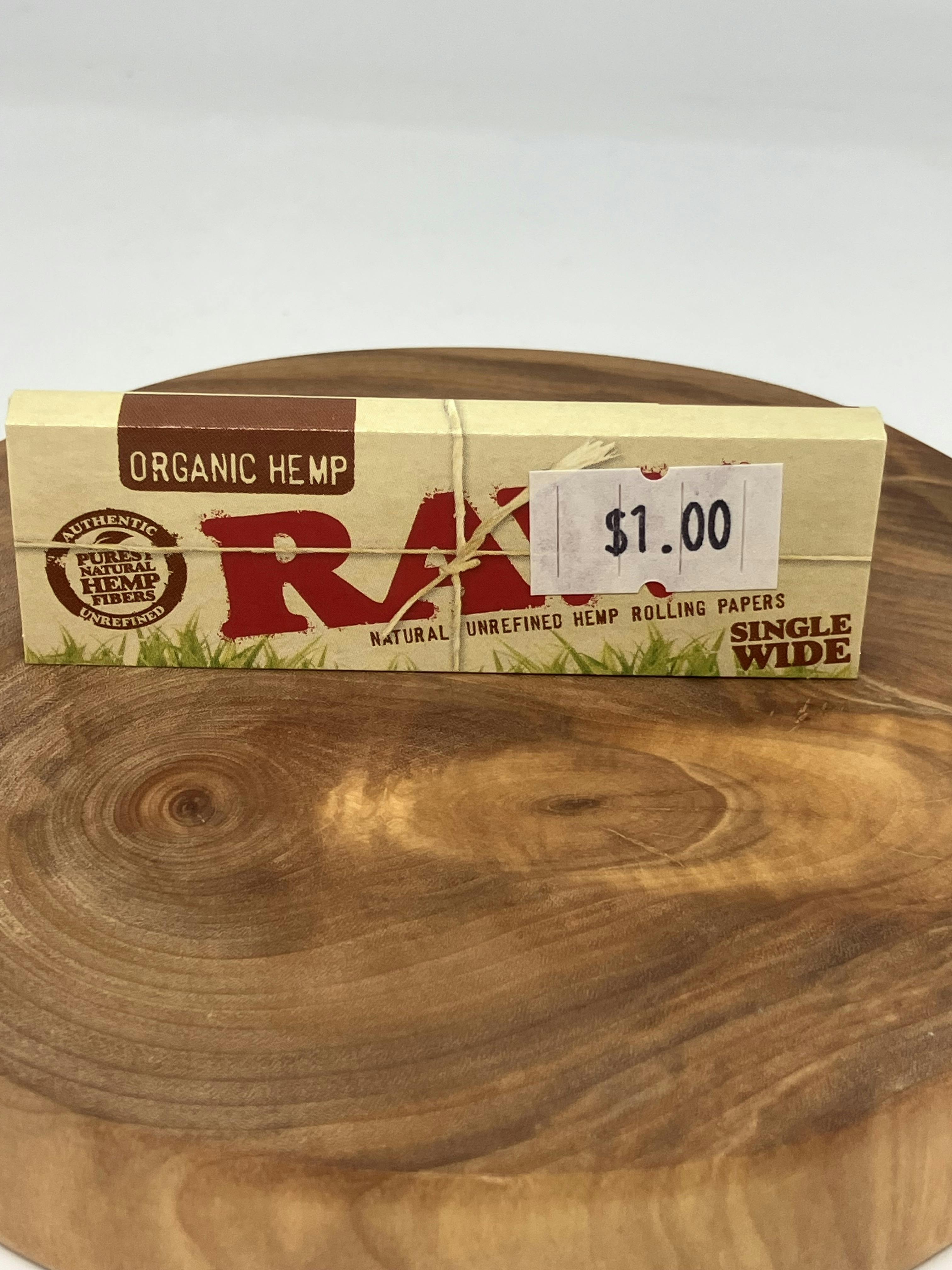 Raw Organic Hemp Single Wide Papers