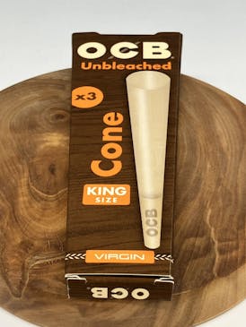 OCB King Size Cones 3pk (unbleached)
