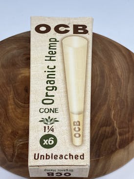 OCB 1 1/4 Cones 6pk Organic Hemp