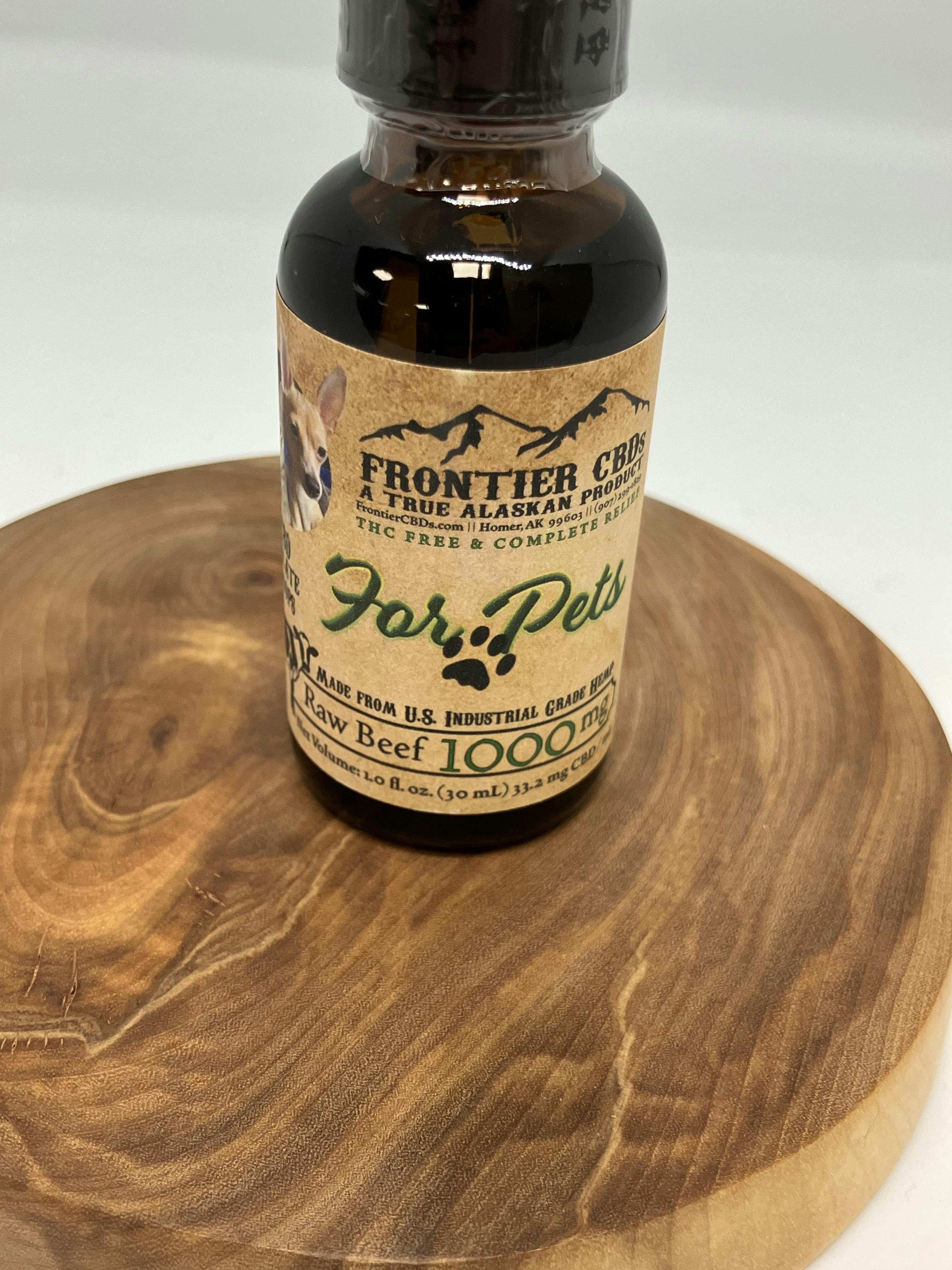 Frontier CBD | Raw Beef CBD Pet Oil | 1000mg