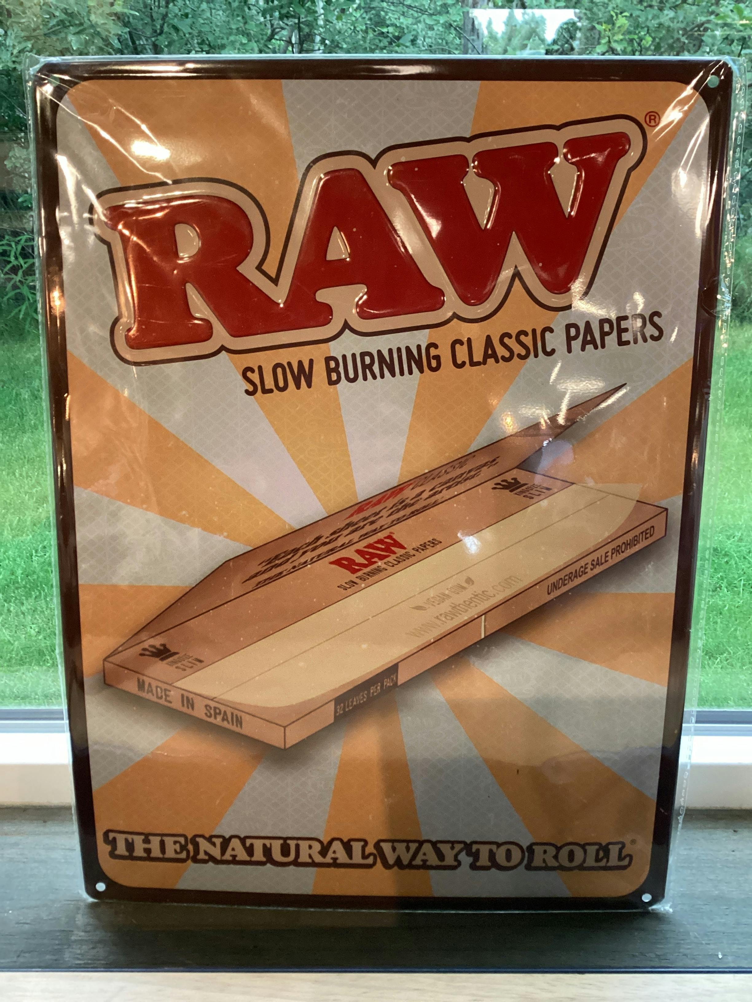 RAW Retro Tin Sign