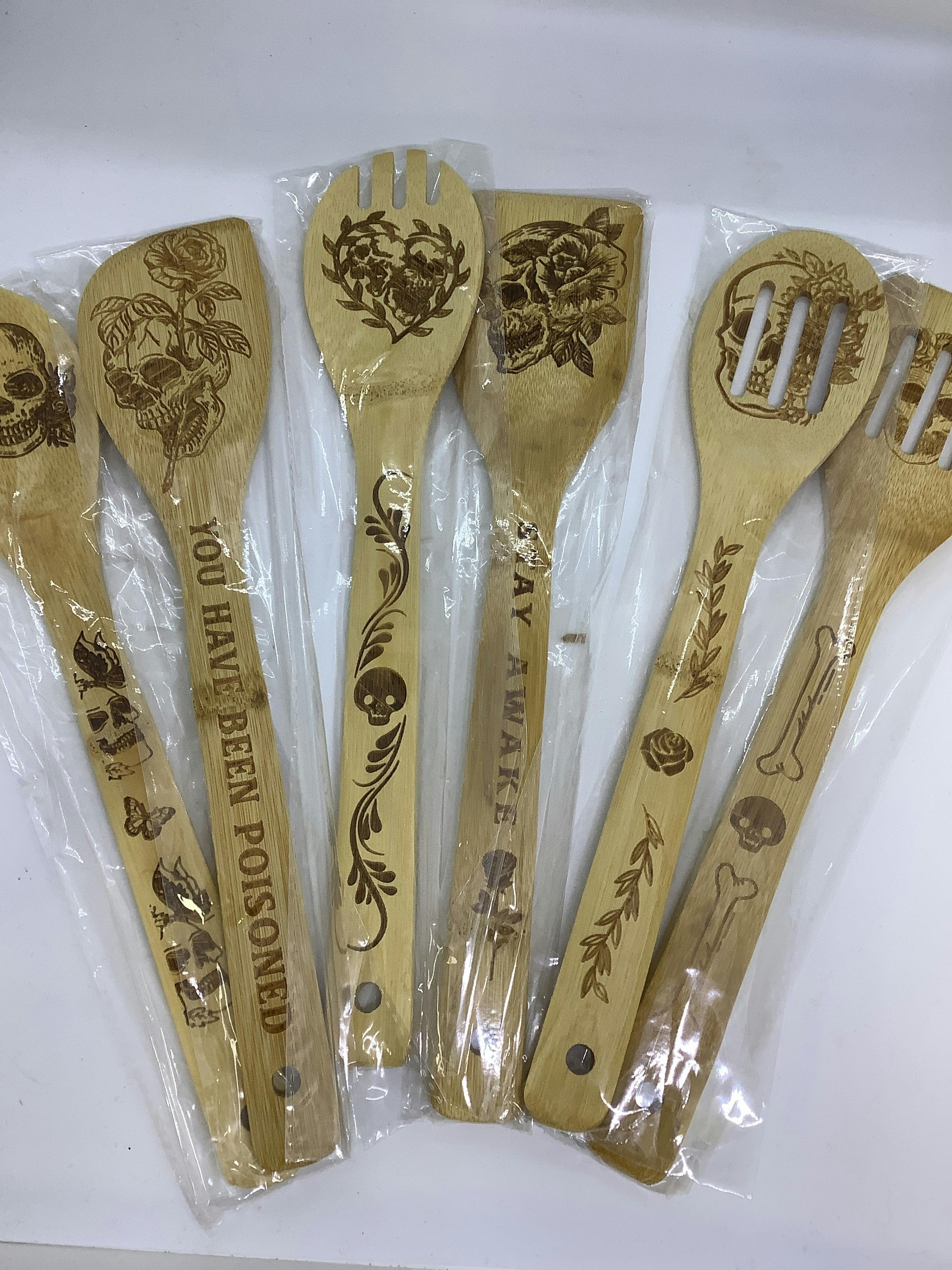 Engraved Bamboo Spoon