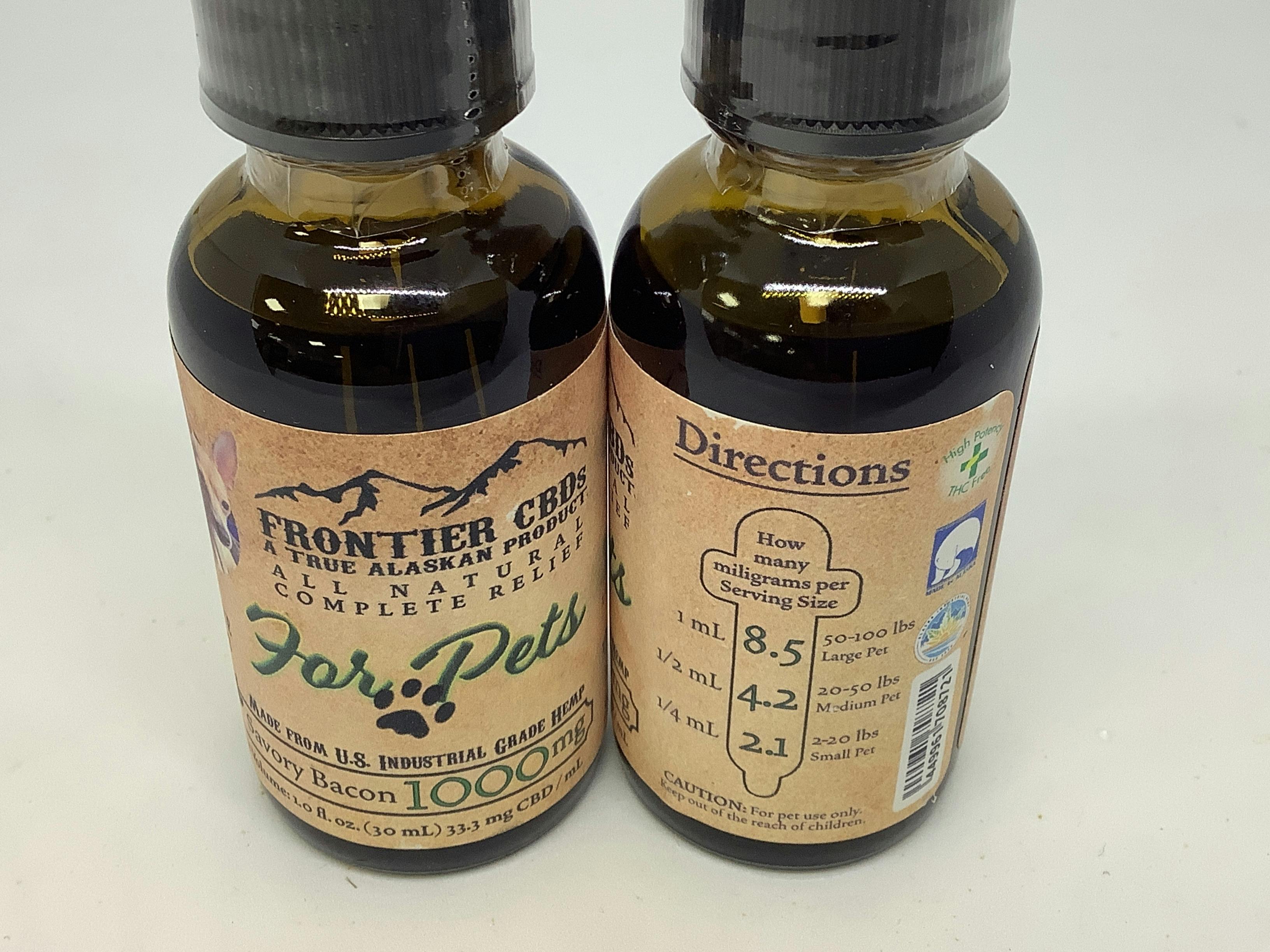 Frontier CBD | Bacon Flavored CBD Pet Oil | 1000mg