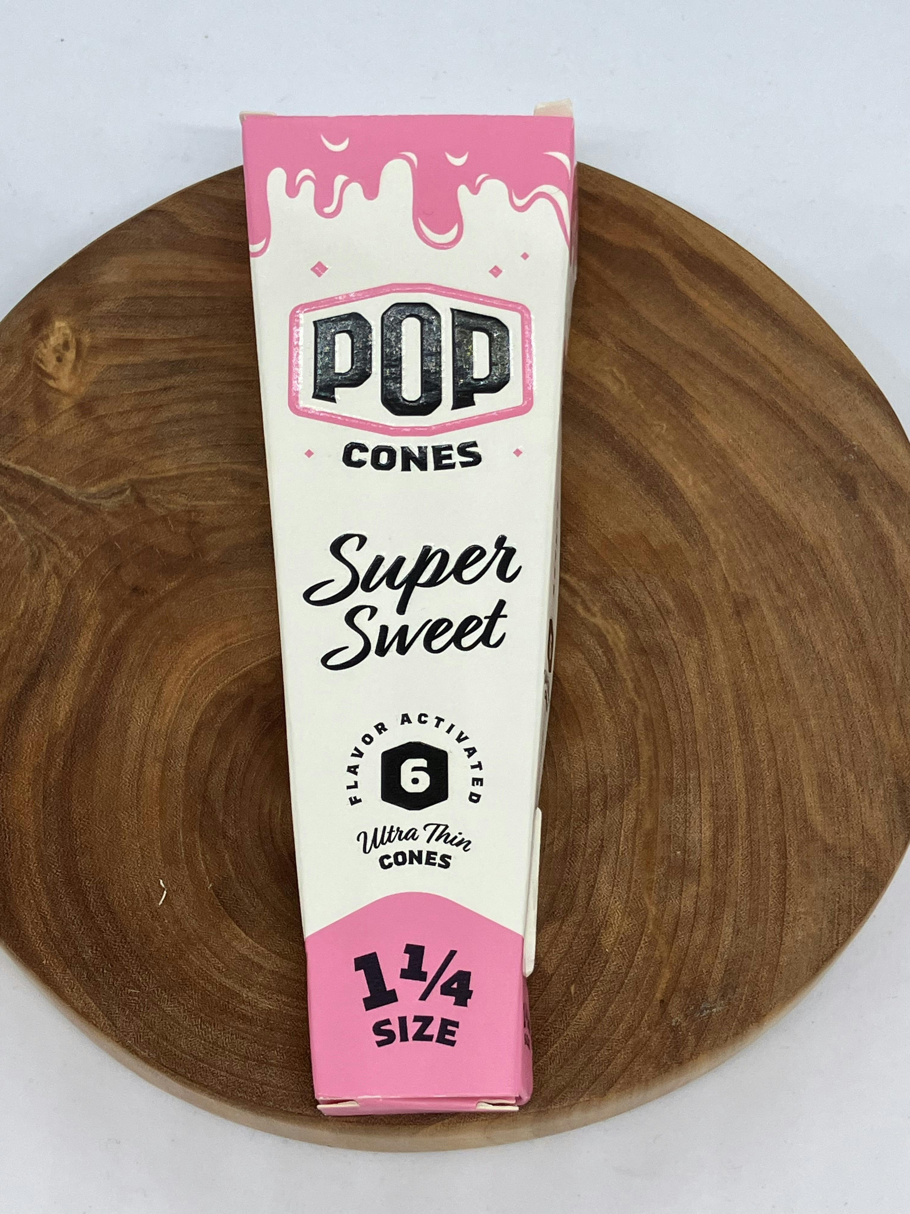 POP | ULTRA THIN 1 1/4” Flavor Activated Cones 6pk | Super Sweet