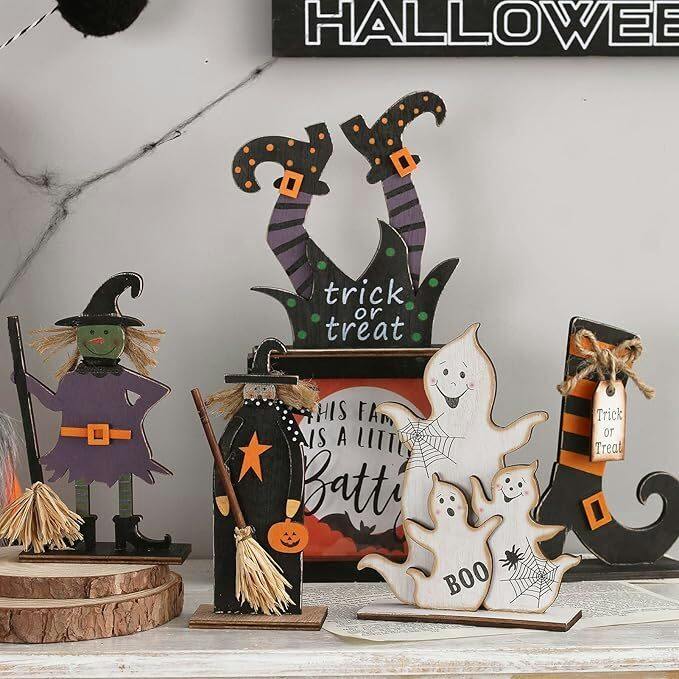 Wooden Halloween Figures | Decor