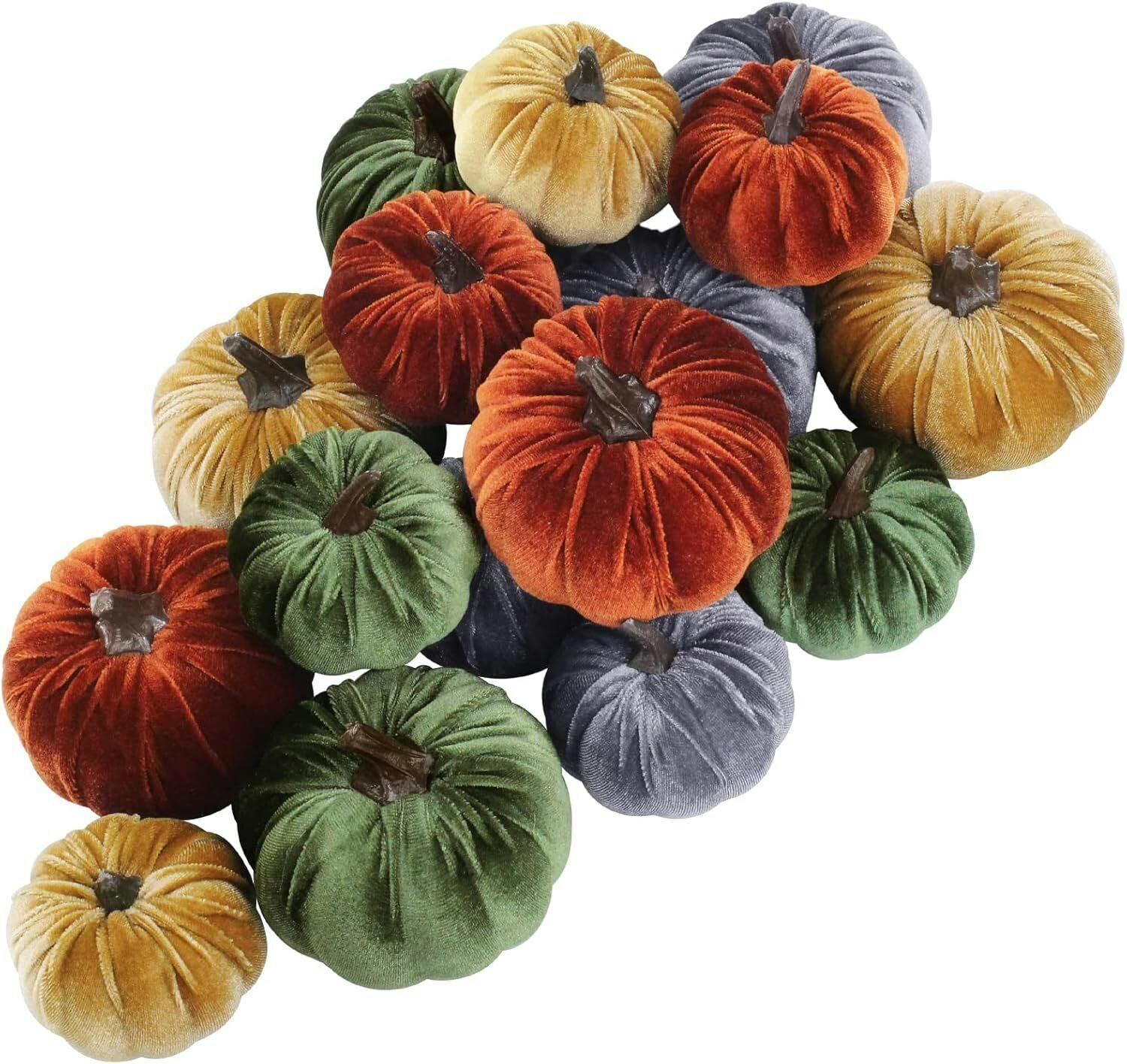 Velvet Pumpkin Decor | Large at Laughing Salmon Cannabis