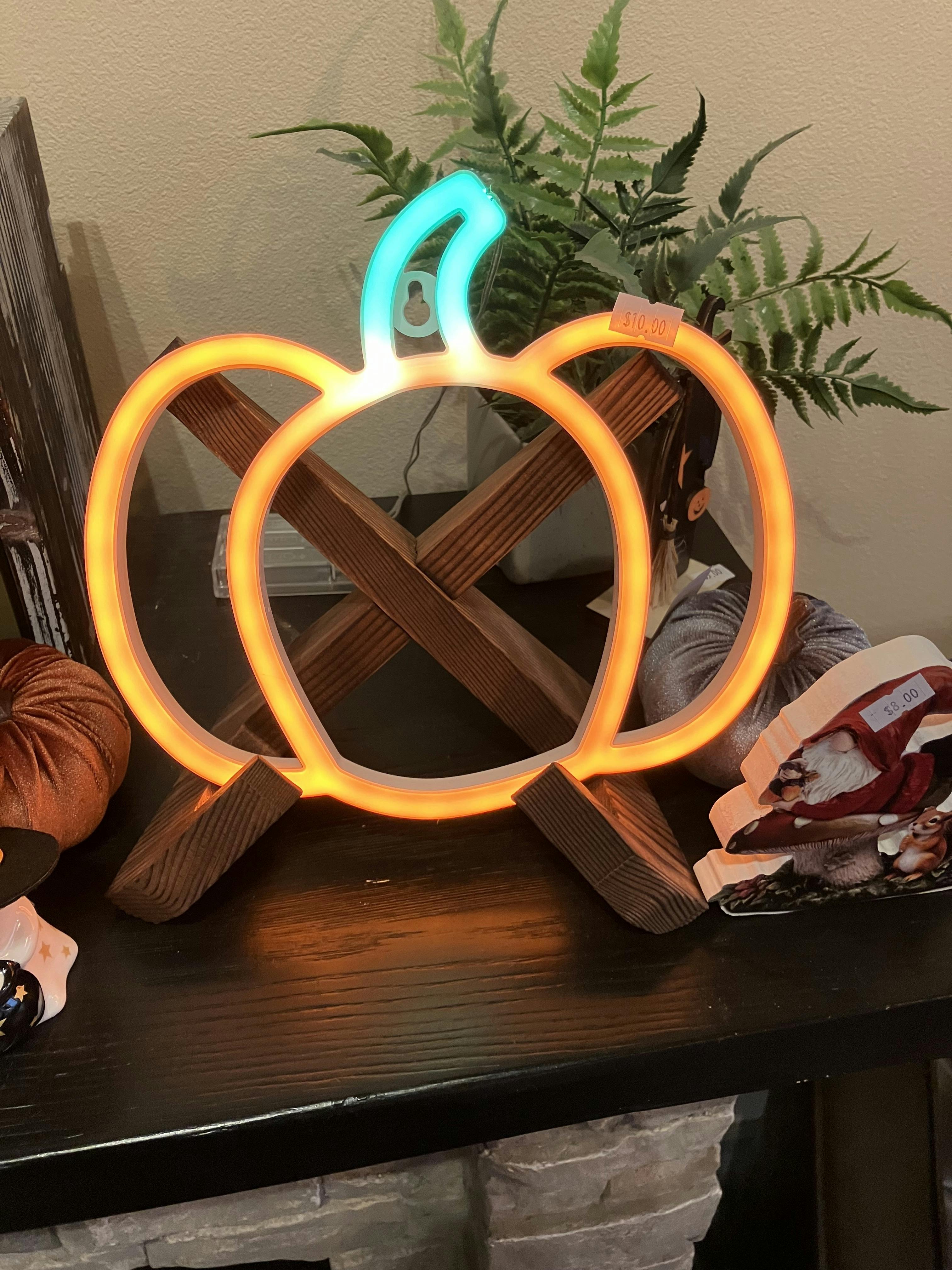 Neon Light Pumpkin
