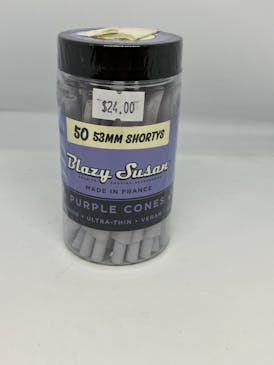 Blazy Susan 53MM Shortys 50pk Cones | Purple