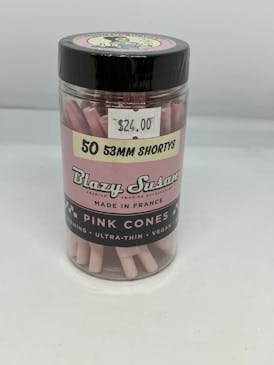 Blazy Susan 53mm Shortys 50pk Cones | Pink