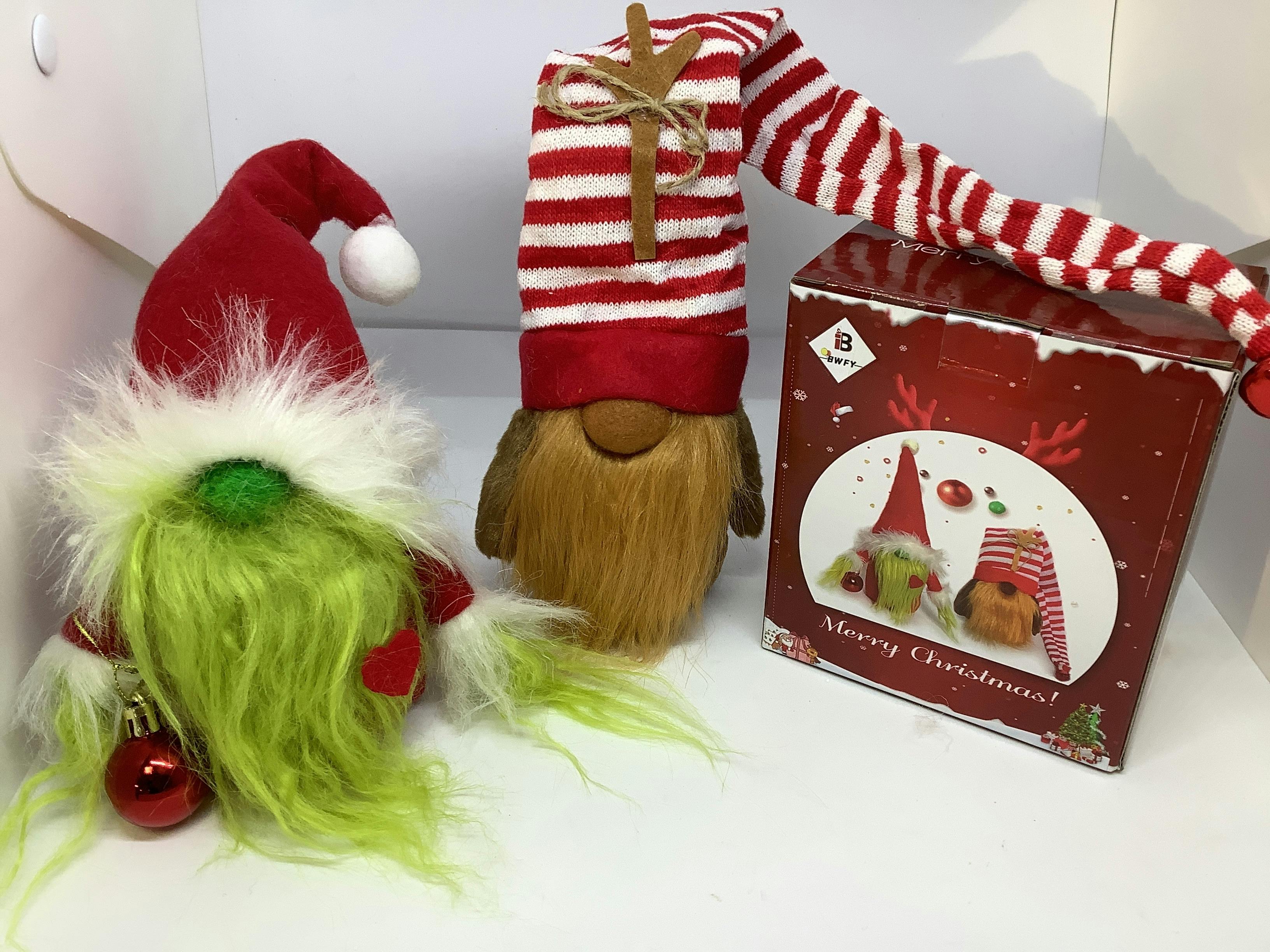 Christmas Grinch Gnome Set