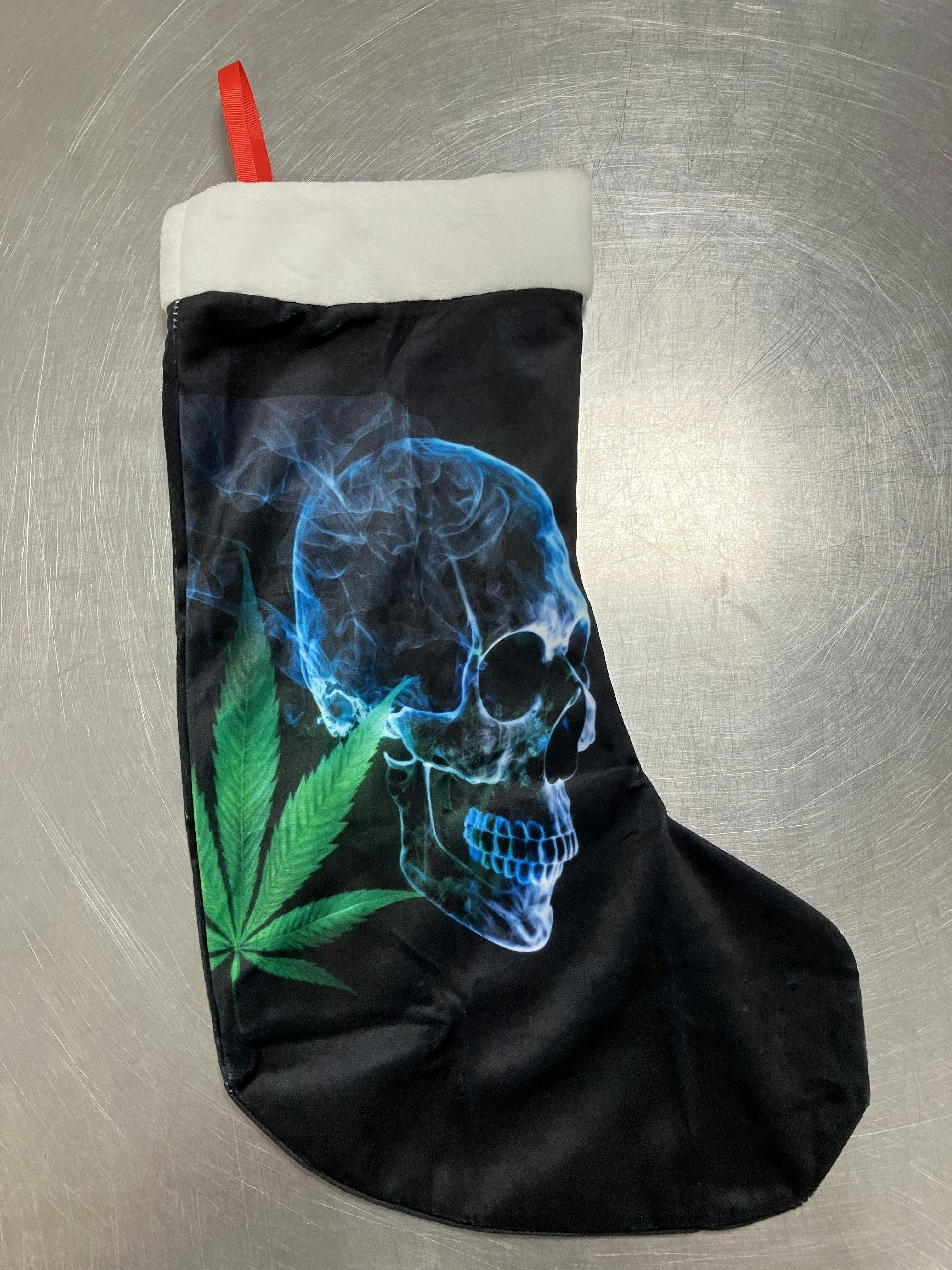 Christmas Stocking | Pot Leaf Skull